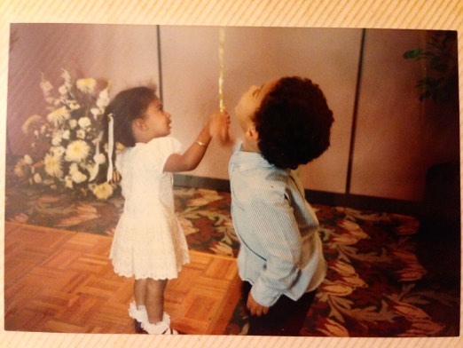 My cousin Josh @joshpalma and me at our Grandparents&rsquo; 50th Wedding Anniversary 😌✨👏🏾 I still miss those socks!
.
.
.
Congratulations to you and @chelscpalma on your little bambina!!