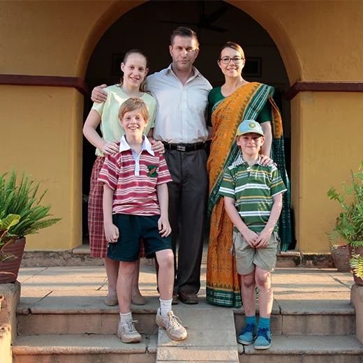 The Staines family as portrayed in The Least of These . Photo submitted by Victor Abraham.