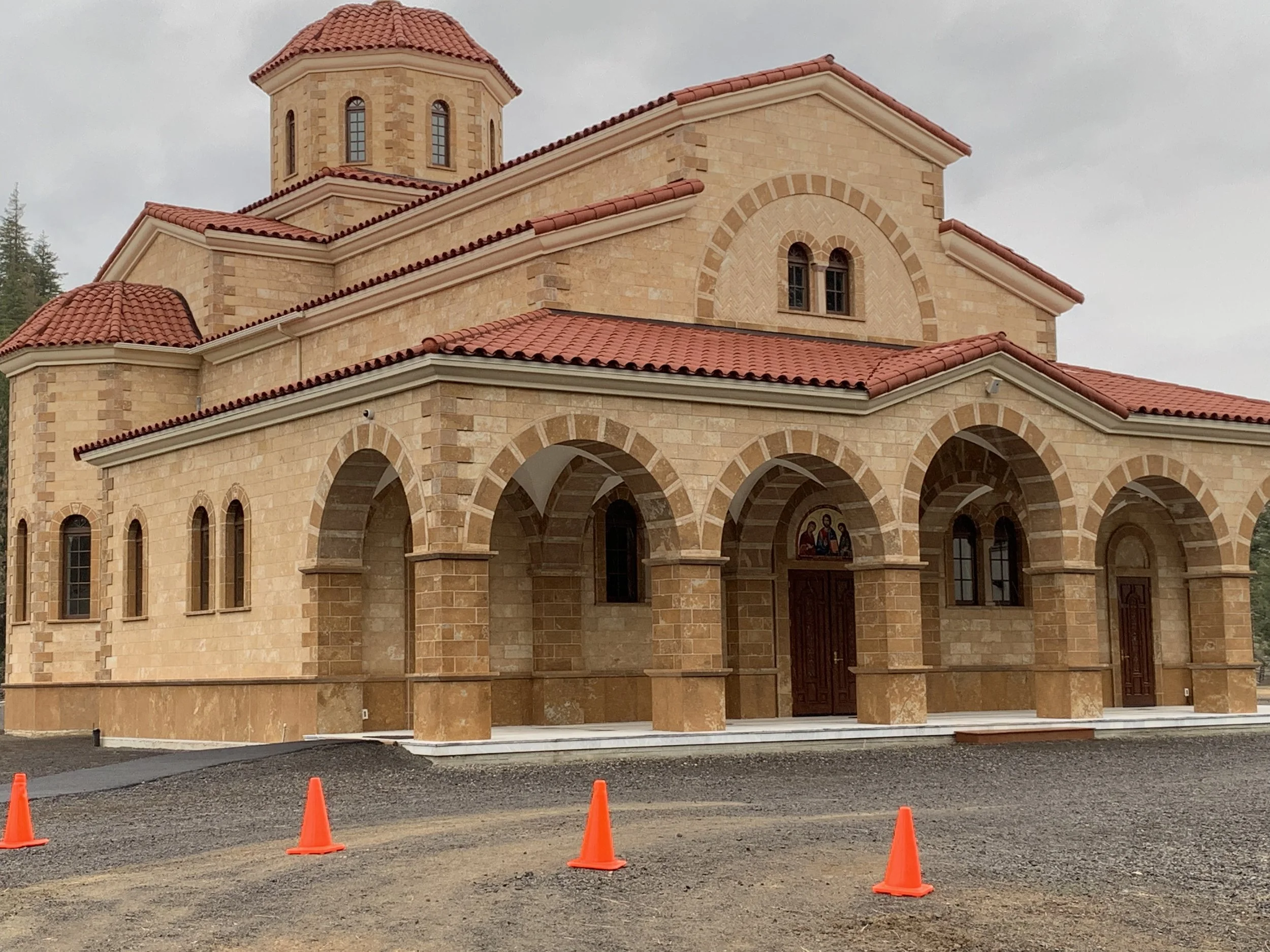 The completed $2 million church at at the Holy Monastery of St. John the Forerunner. Photo by Julia Duin.