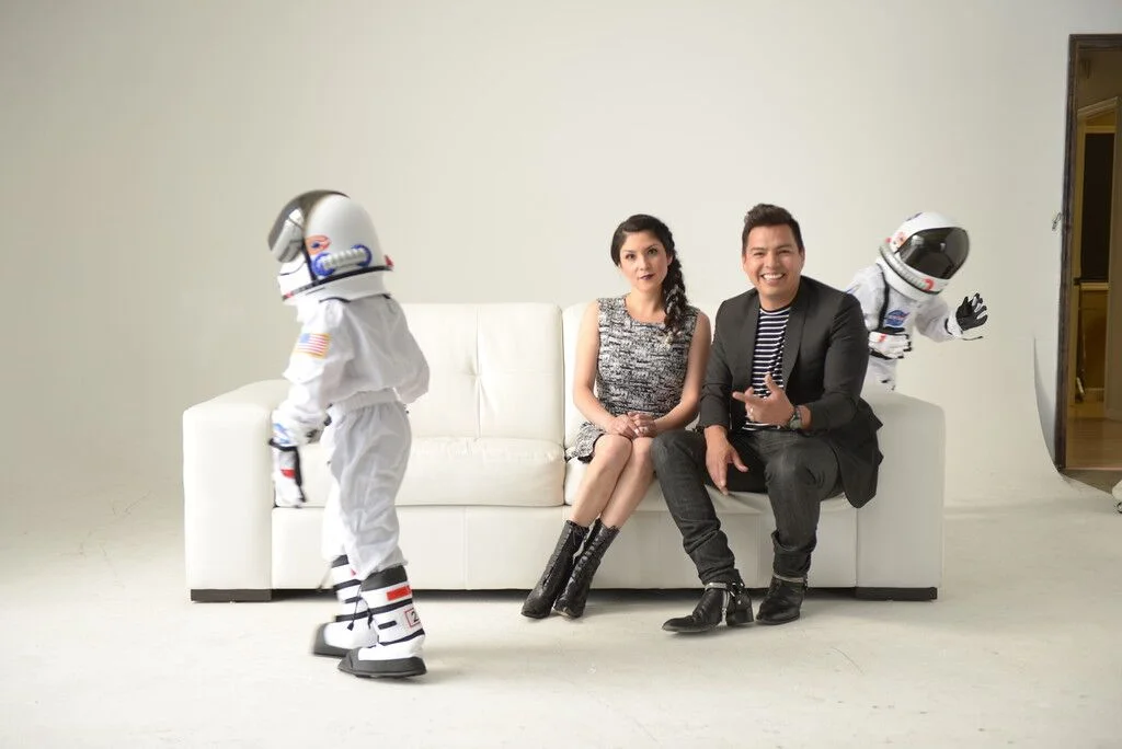 Jaci Velasquez with her husband, Nic Gonzales, and their two sons. Photo by Allen Clark.