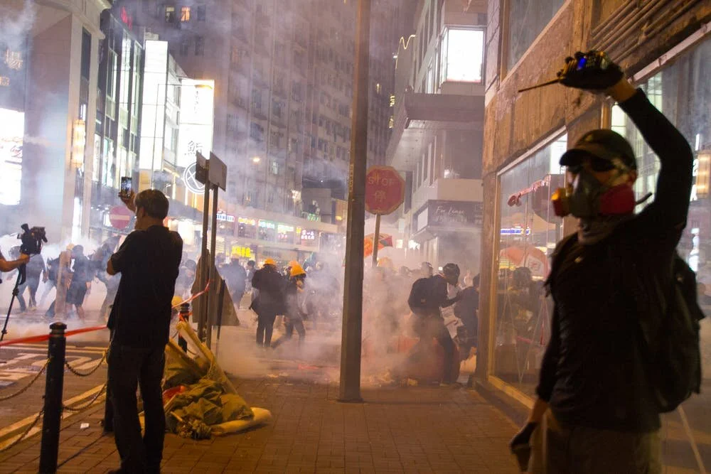 Police have used teargas to disperse protesters in Hong Kong. Photo by Oscar Chan/Creative Commons.