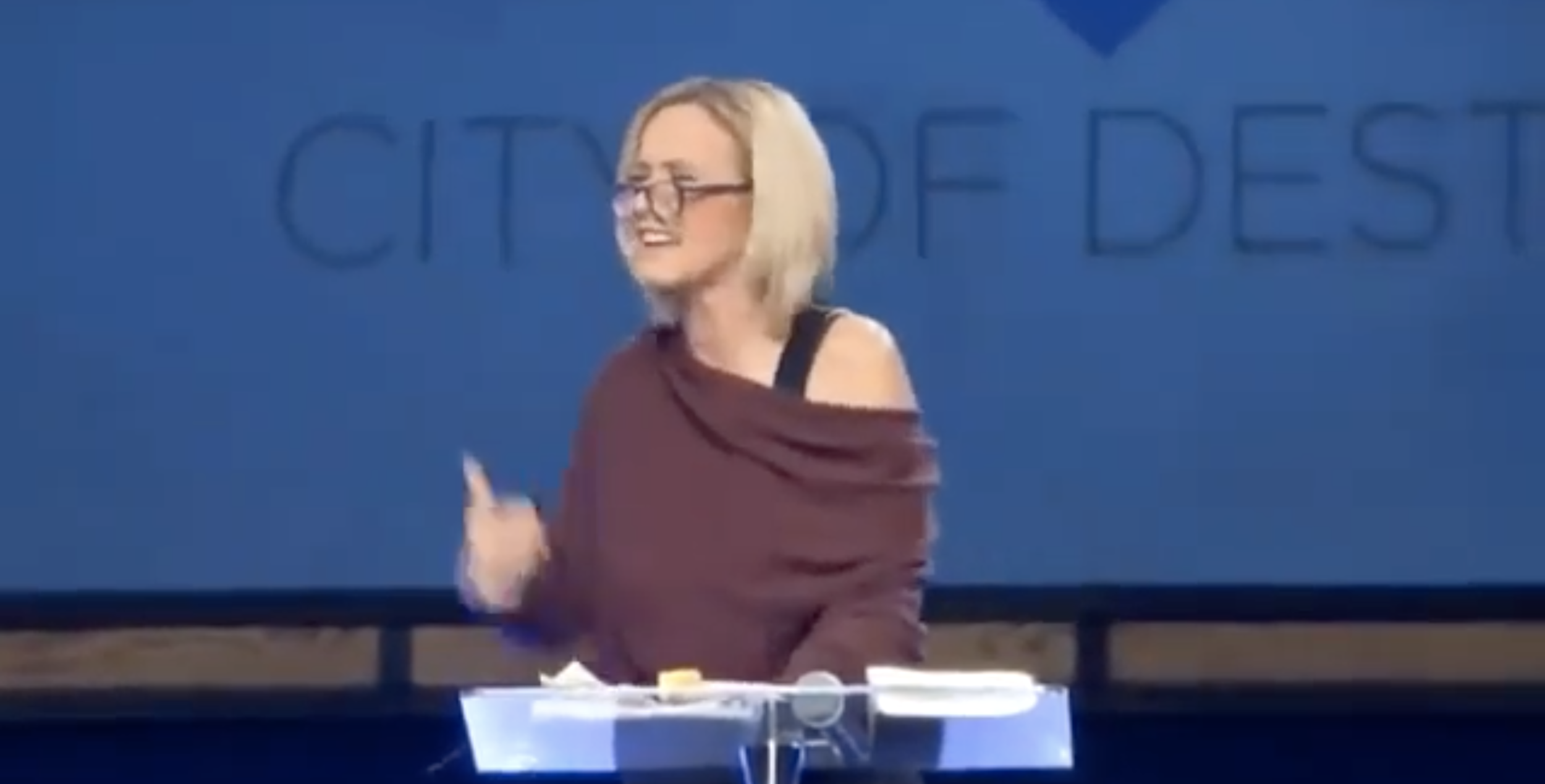 Paula White called for angels to come from Africa and South America to help President Trump win the 2020 election. Photo captured from the video uploaded by Right Wing Watch.