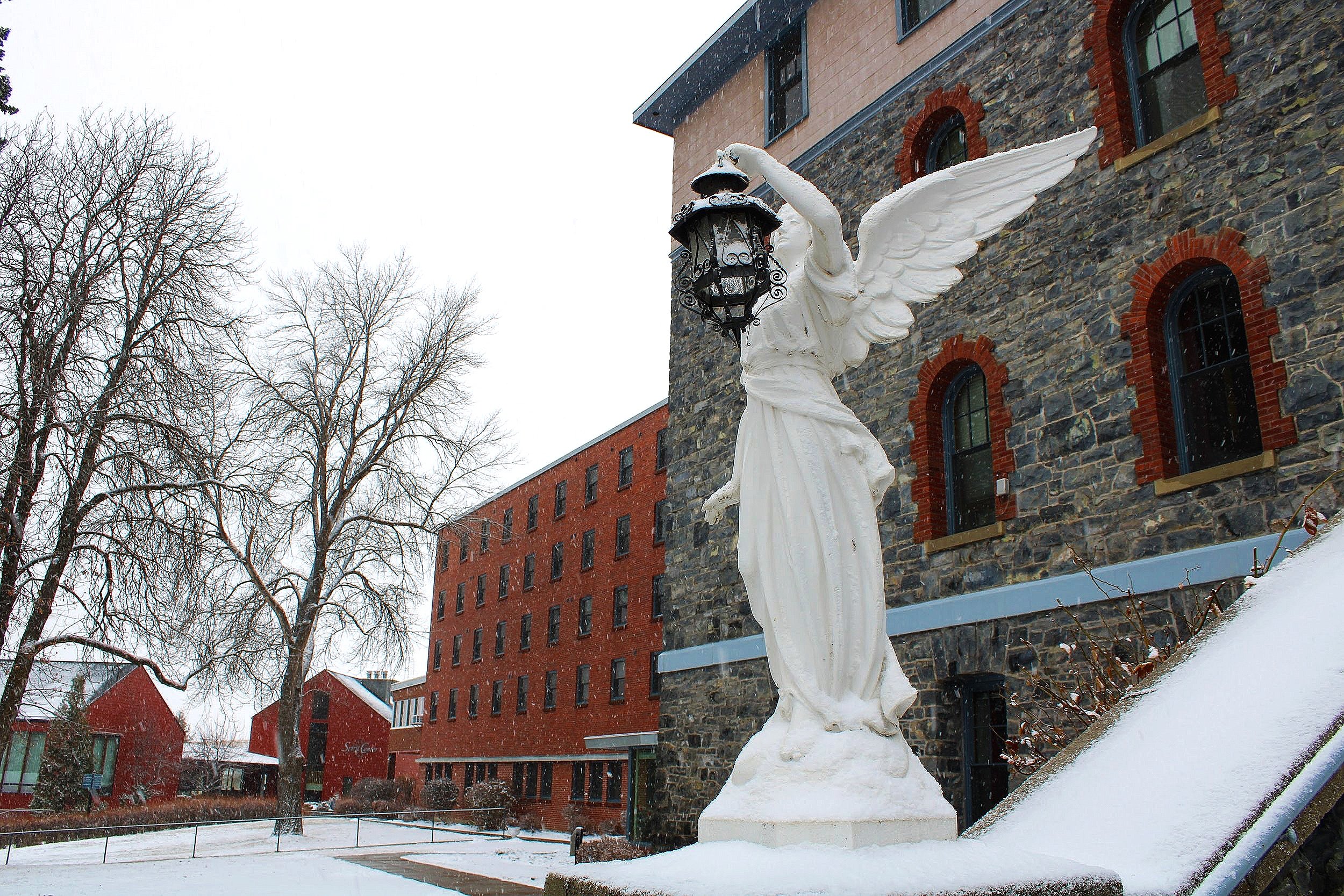    St. Gertrude’s blanketed in snow. Photos by Jaqueline Lopez.   