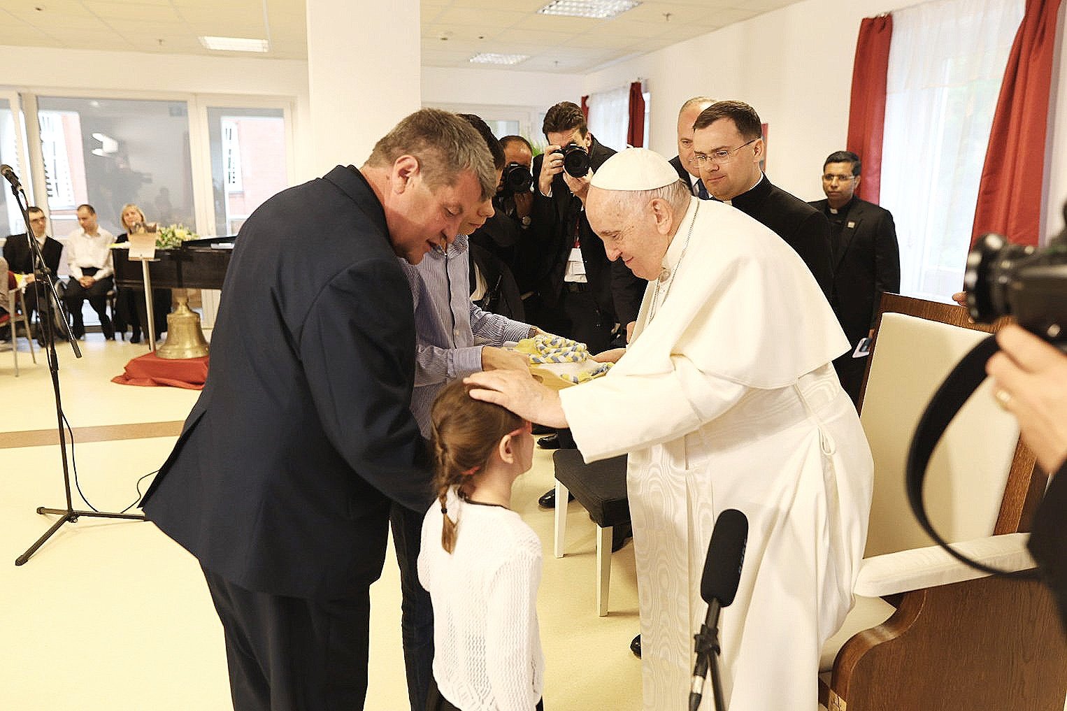 Private visit to László Batthyány Roman Catholic Home, Kindergarten, and Primary School for the Blind (photo: Merényi Zita/Magyar Kurír)