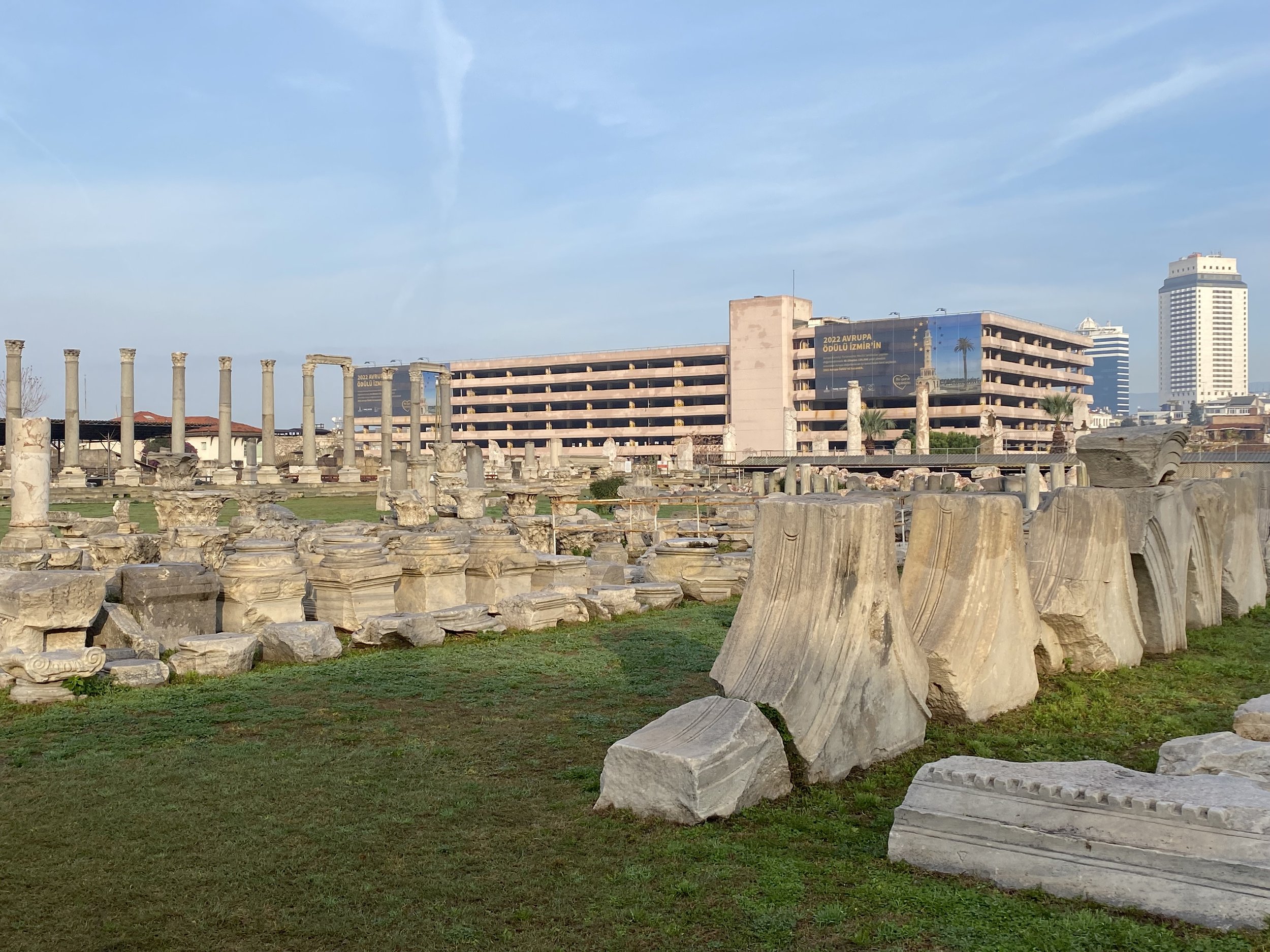  Archeologists believe more important ruins of the ancient city of Smyrna are buried under a huge parking garage.