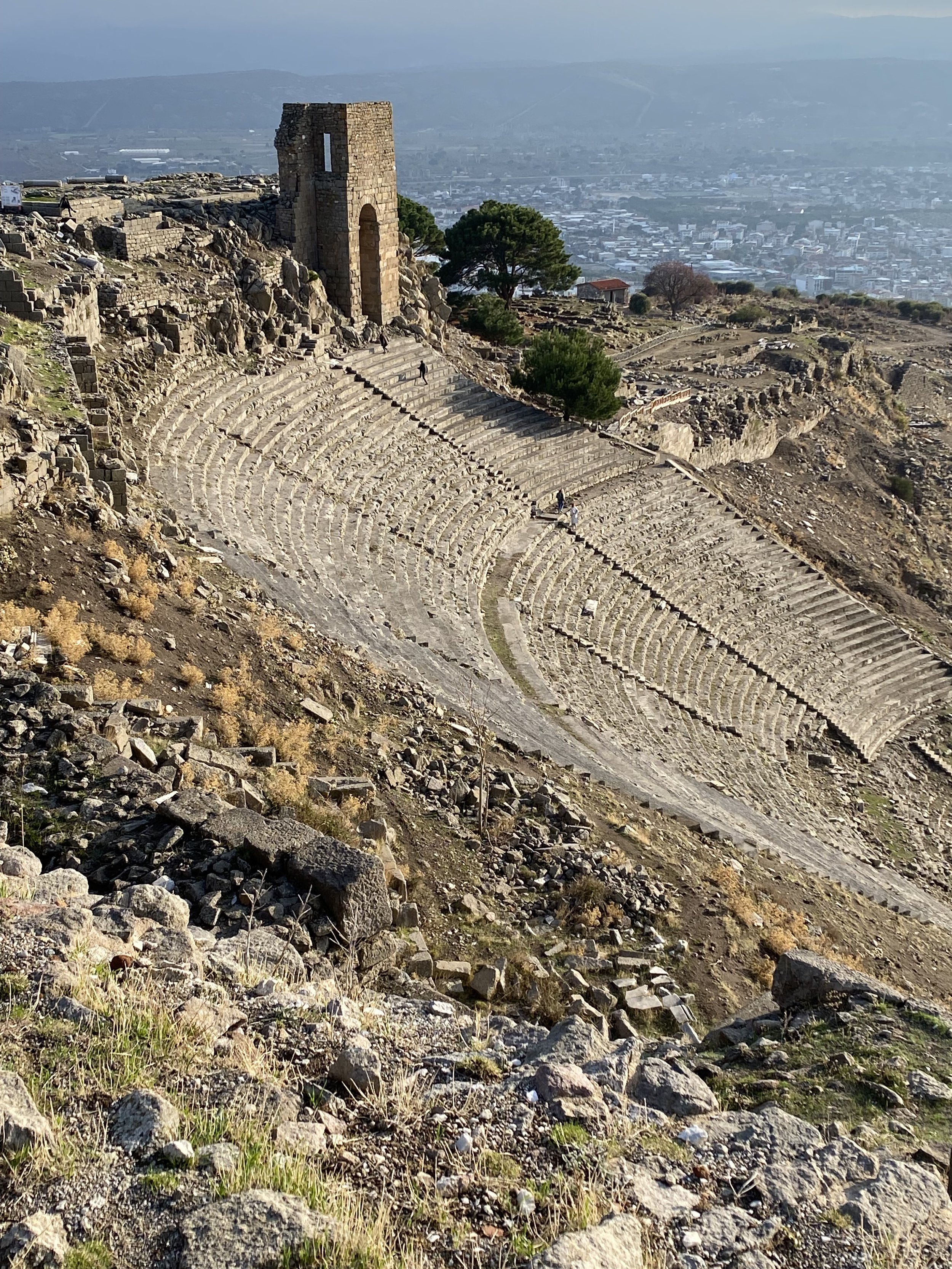 The Pergamum theater, the steepest theater in ancient times.