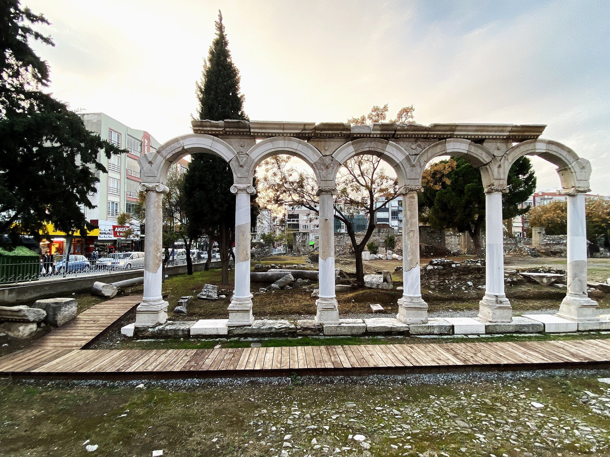 Just a few ruins from ancient Thyatira are visible in the modern city of Akhisar.