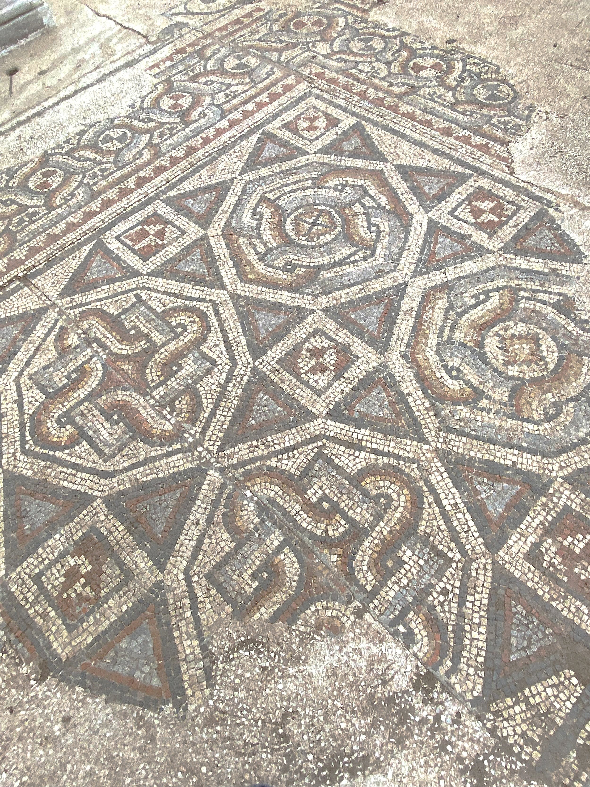 A mosaic floor at the Sardis synagogue.