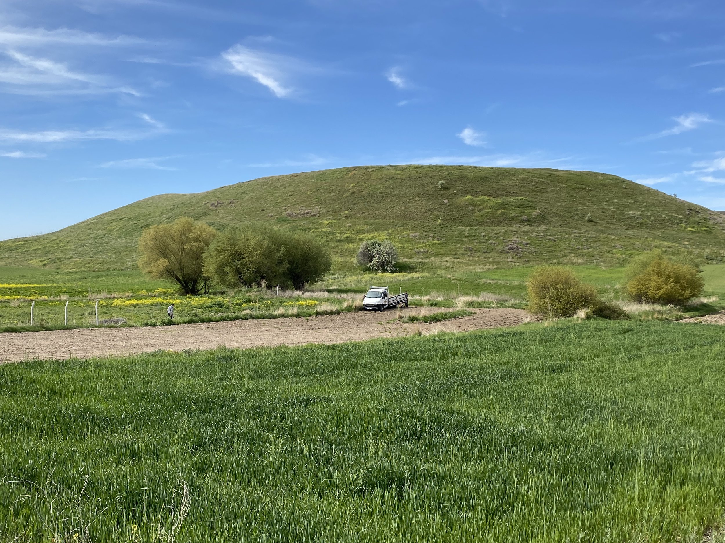 An archeological tell, or mound, covering layers of history over the biblical town of Lystra.