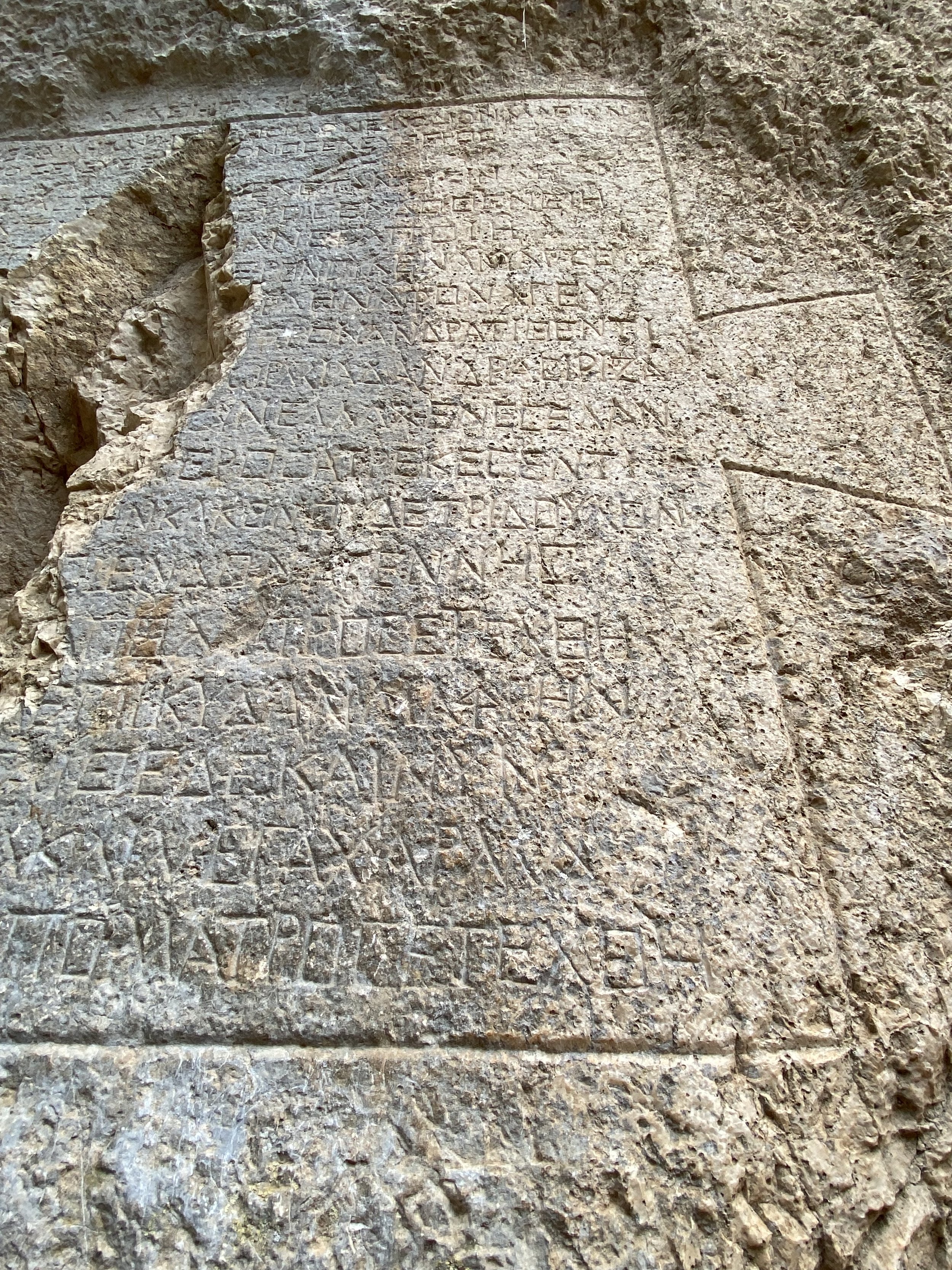 First-century travelers left Greek inscriptions in the rocks in the Yazli Canyon Nature Park.