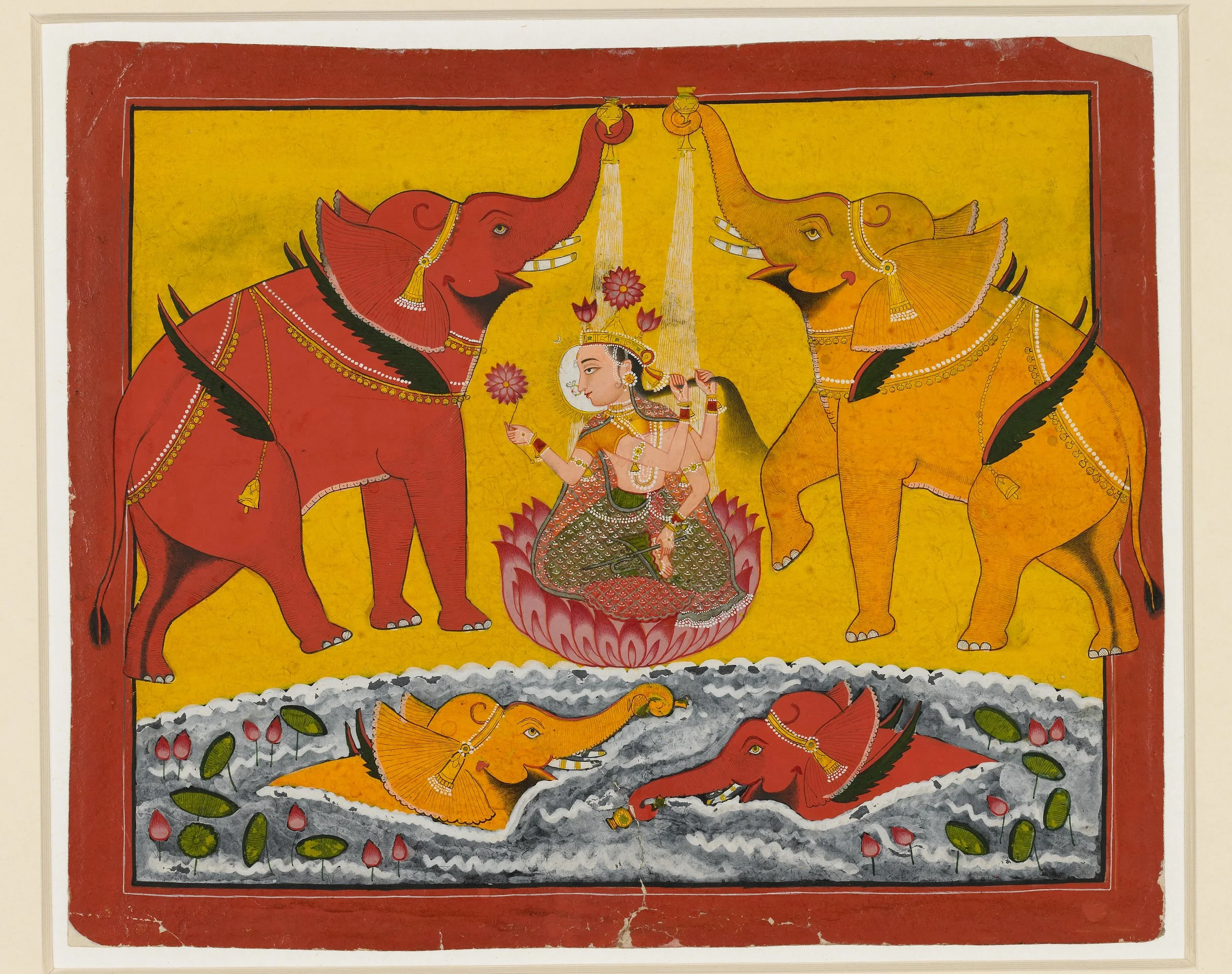 Gaja-Lakshmi ('Elephant Lakshmi') goddess of good fortune, about 1780 © The Trustees of the British Museum.jpg