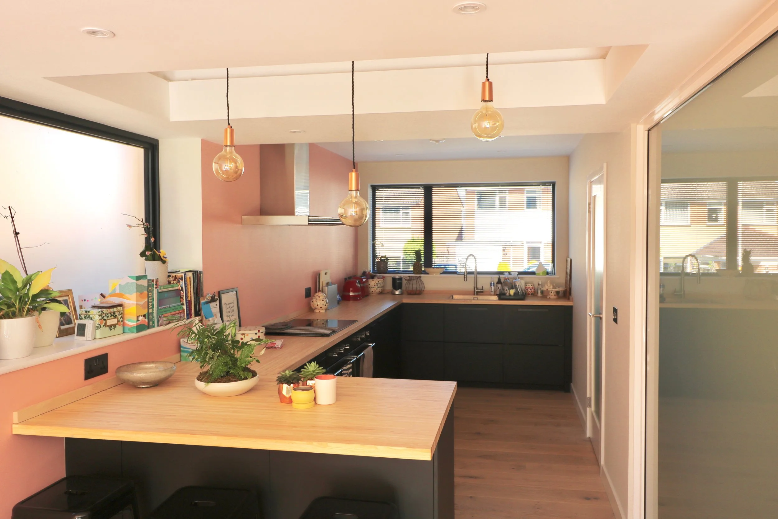 cedar clad rear extension with internal layout alterations and updates to front elevation to property in Penn, Wolverhampton. The result is a crisp, modern external appearance combined with a comforta