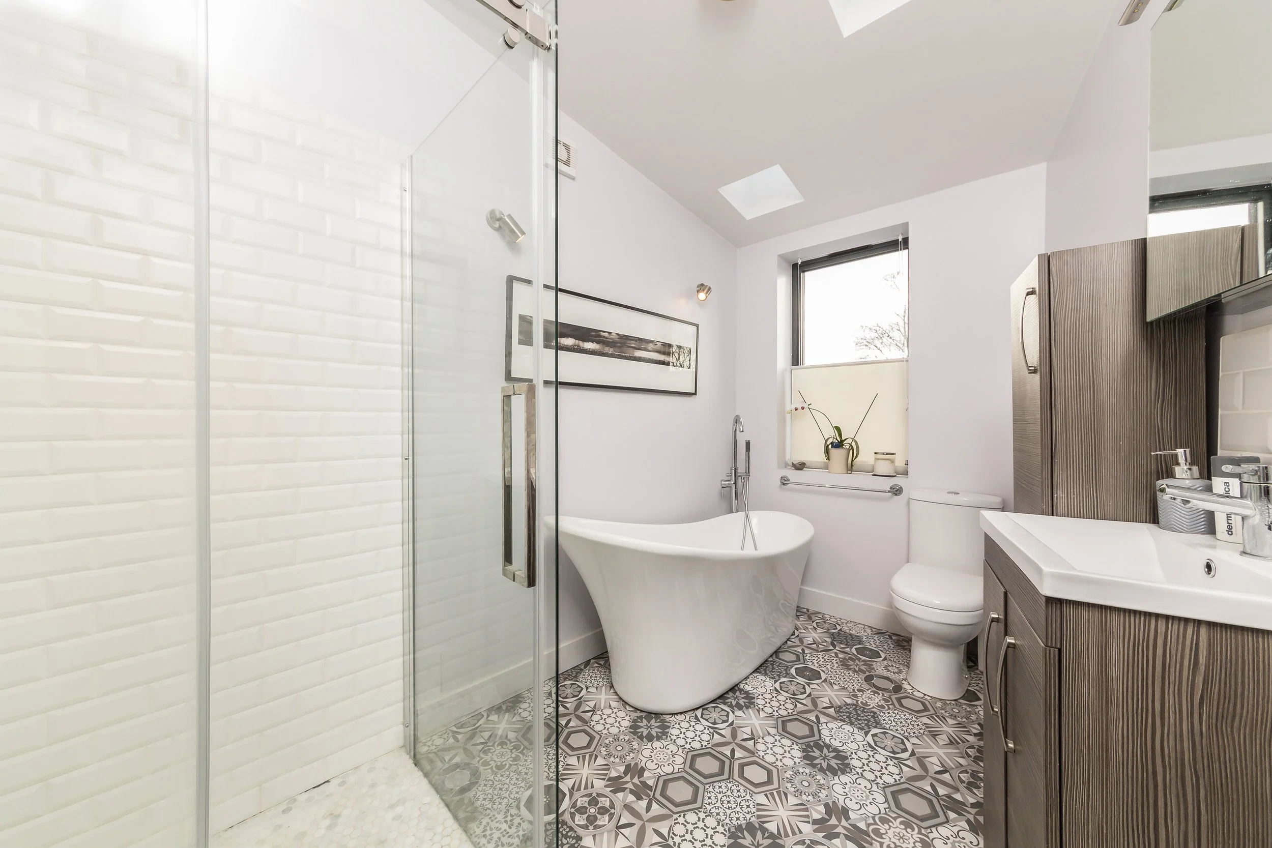 contemporary extensions with full house layout amendments at property in Streatham, London; interior design by client