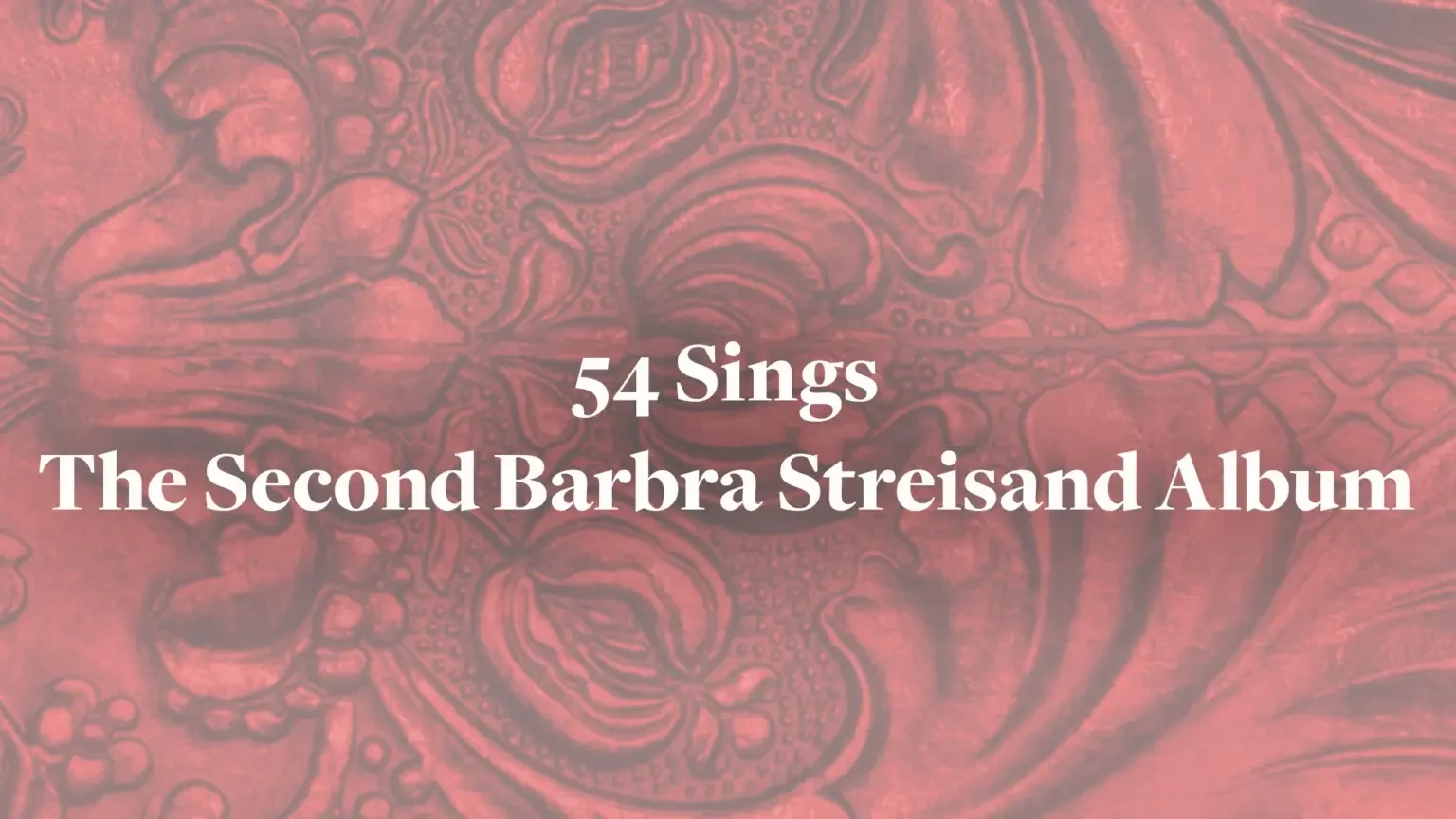 NYC - 54 Sings The Second Barbra Streisand Album