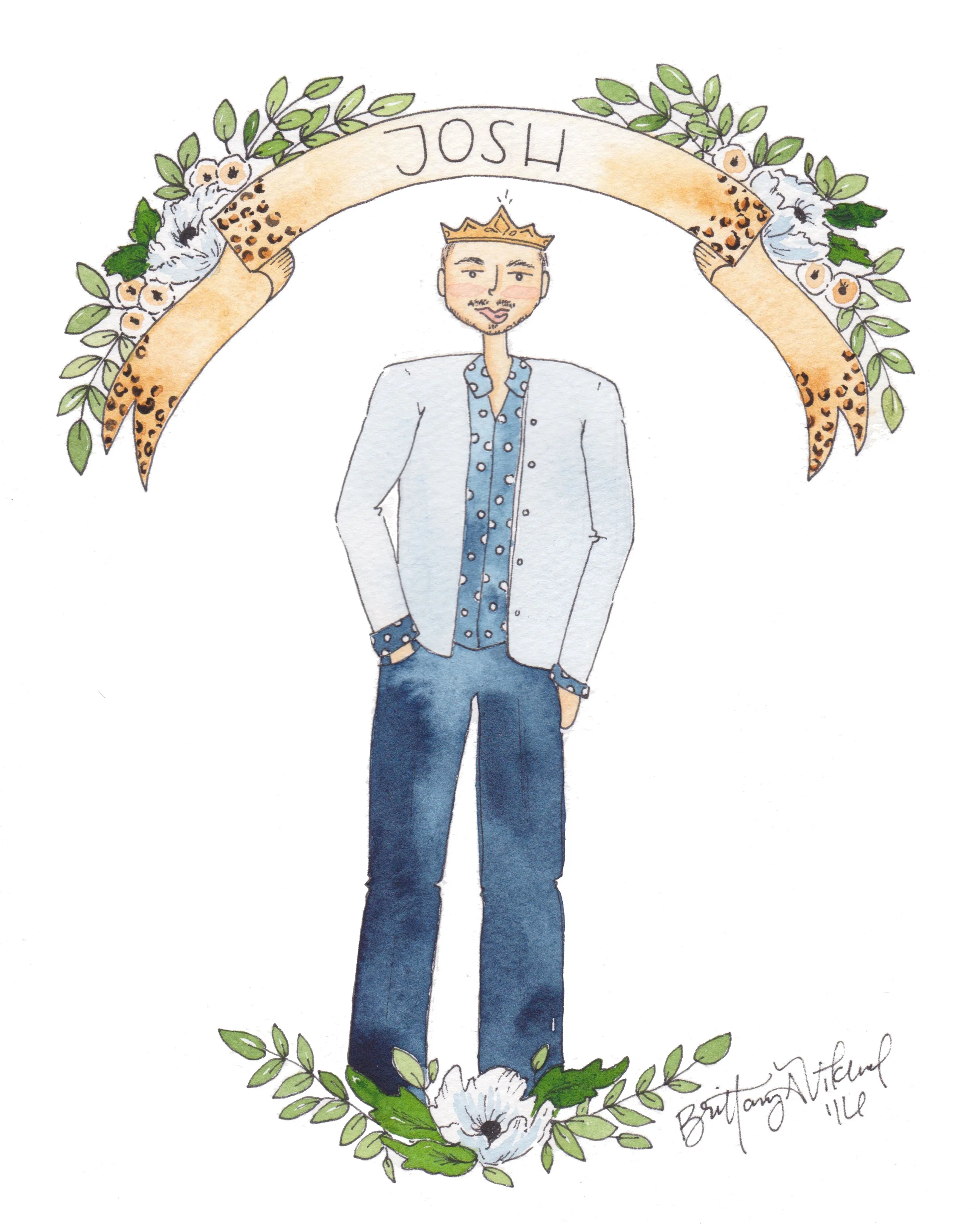 Brittany Viklund Illustration Oklahoma Editorial Artwork Custom Watercolor Interior Design Josh.jpg