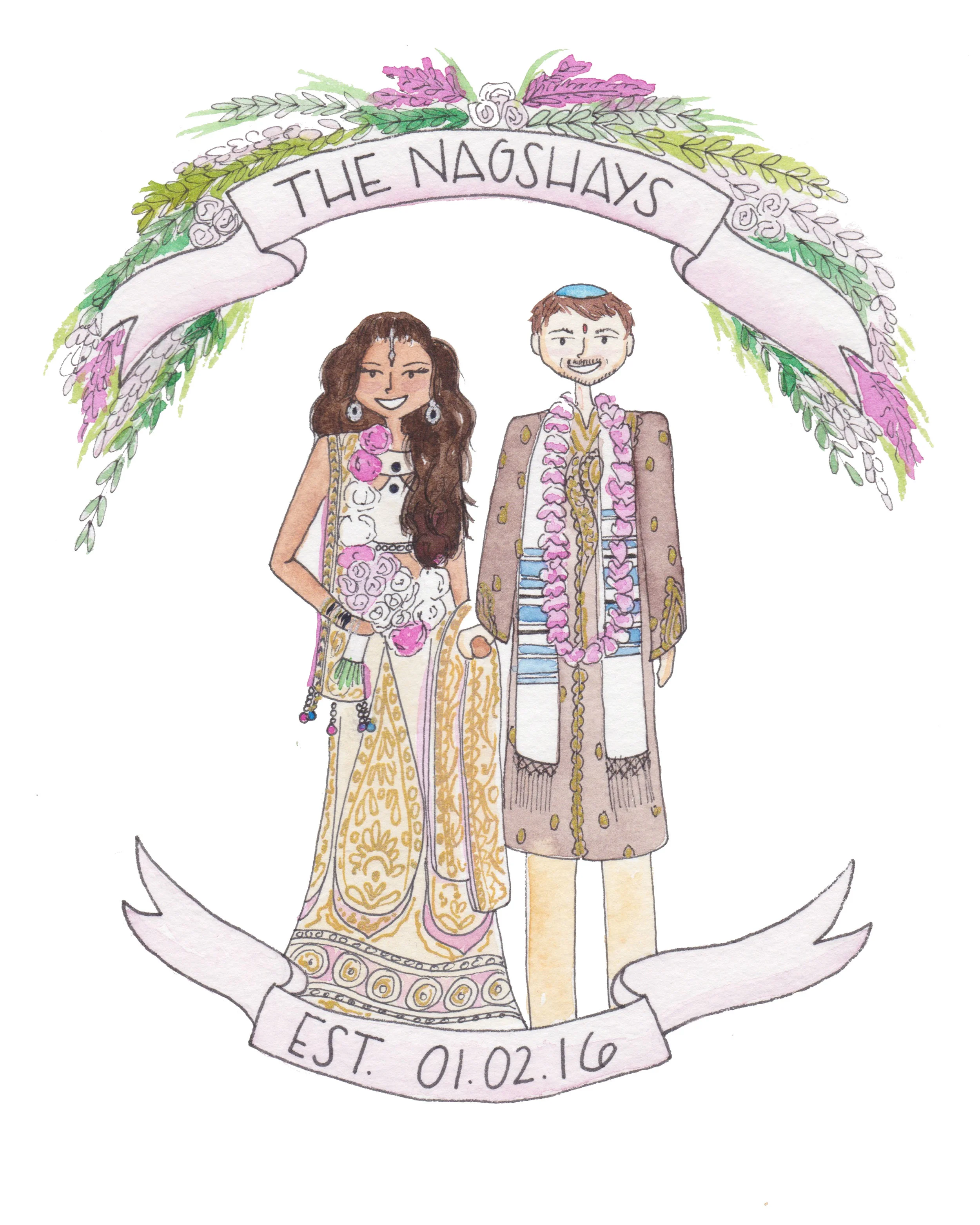 Brittany Viklund Illustration Oklahoma Editorial Artwork Custom Watercolor Interior Design SofiaWedding.jpg