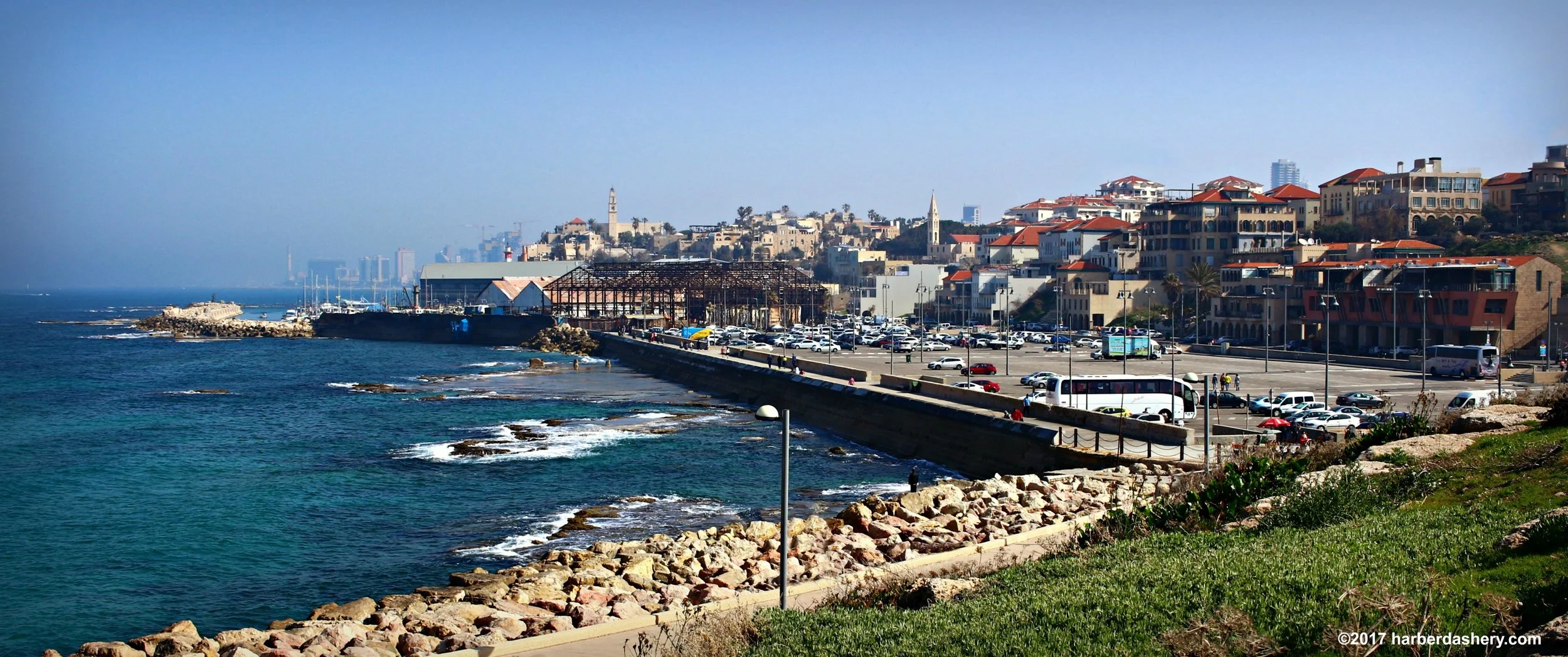 Jaffa Port and Old City and Tel Aviv from Park Midron Yafo