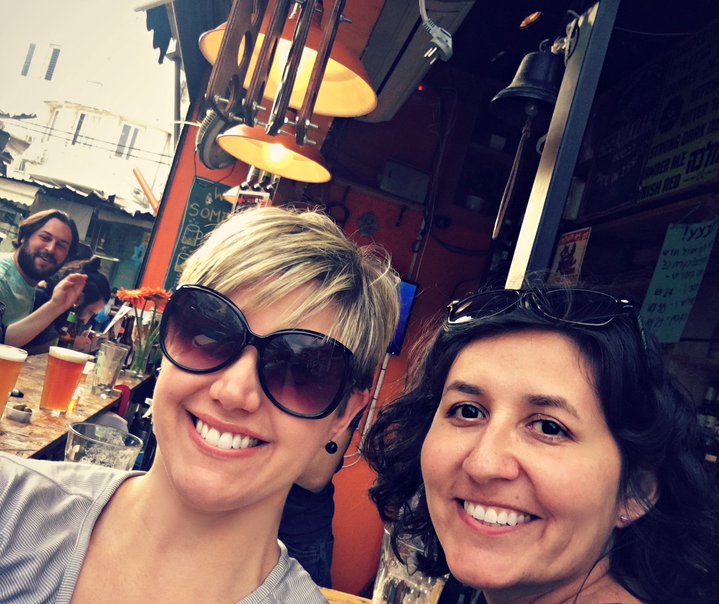 My friend and I at the Beer Bazaar