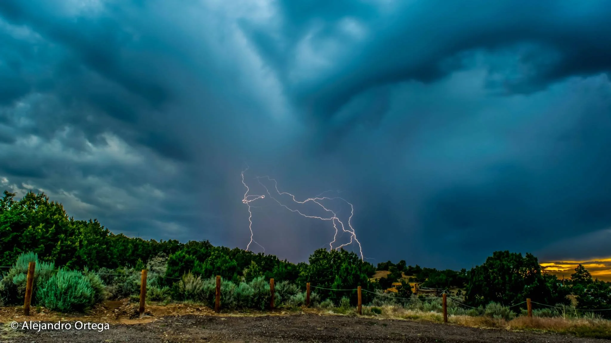 A lightning storm from the Fisher trail head.