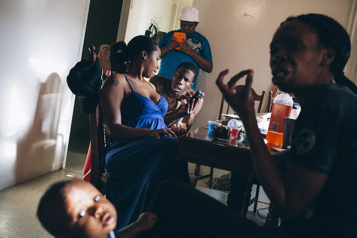 House McJunkin features the Kelvin McJunkin, his friends and family in the public housing complex, Boulevard Houses, in East New York, NY.