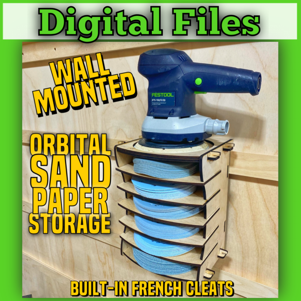 DIGITAL FILE - Orbital Sandpaper Storage Mount — A Glimpse Inside