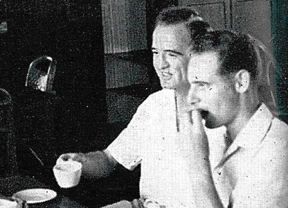 B Neville Johnson is on the left. Grateful thanks to OMF for this picture.