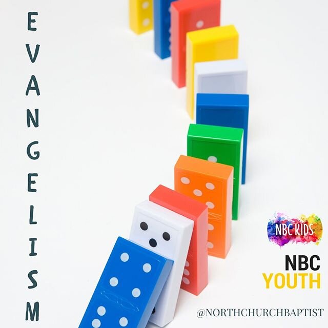 This week we are looking at EVANGELISM 🎉🙌🏻 Evangelism is a bit like a domino run, for years and years people have been telling their friends and communities about how much God has done for us and how much He loves us. This is how we grow the churc