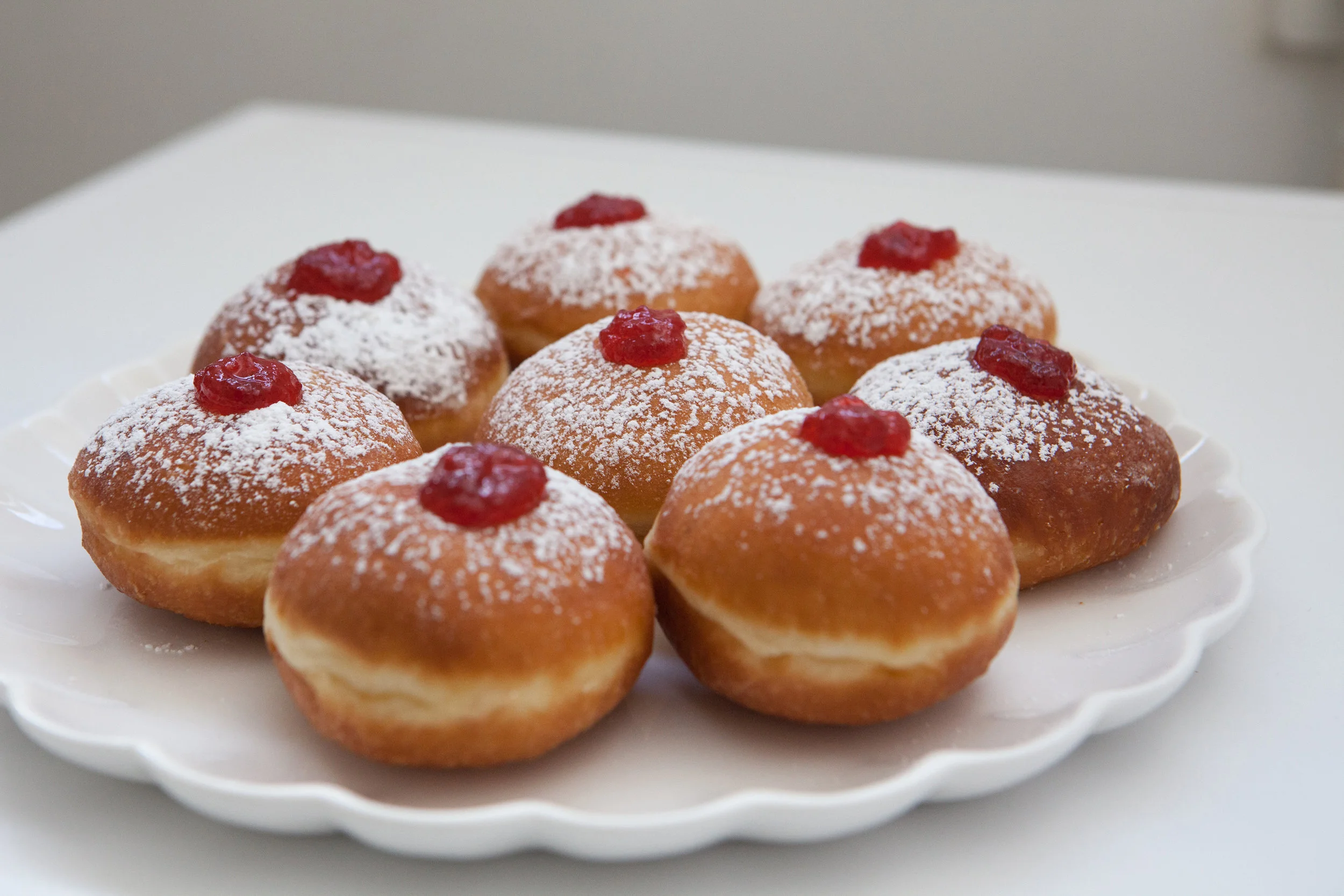Sufganiot - Israeli Jelly doughnuts. Photo by Dana Friedlander for the Israeli Ministry of Tourism . 