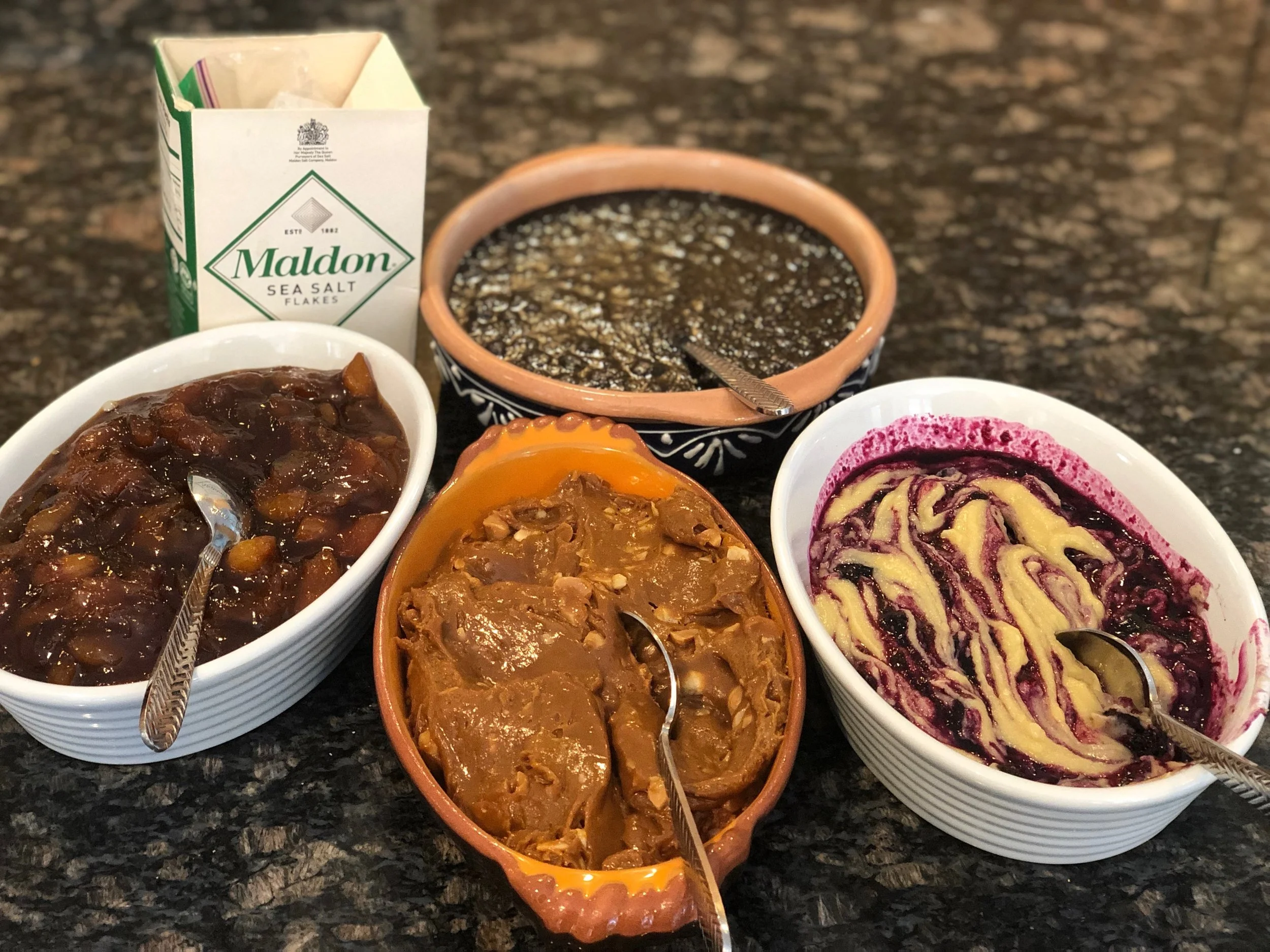 Experimenting with fillings: Chai-Maple Apricot, Salted-Caramel-Macadamia Cookie Butter, Blueberry-Marzipan and Citrus-Poppy seed