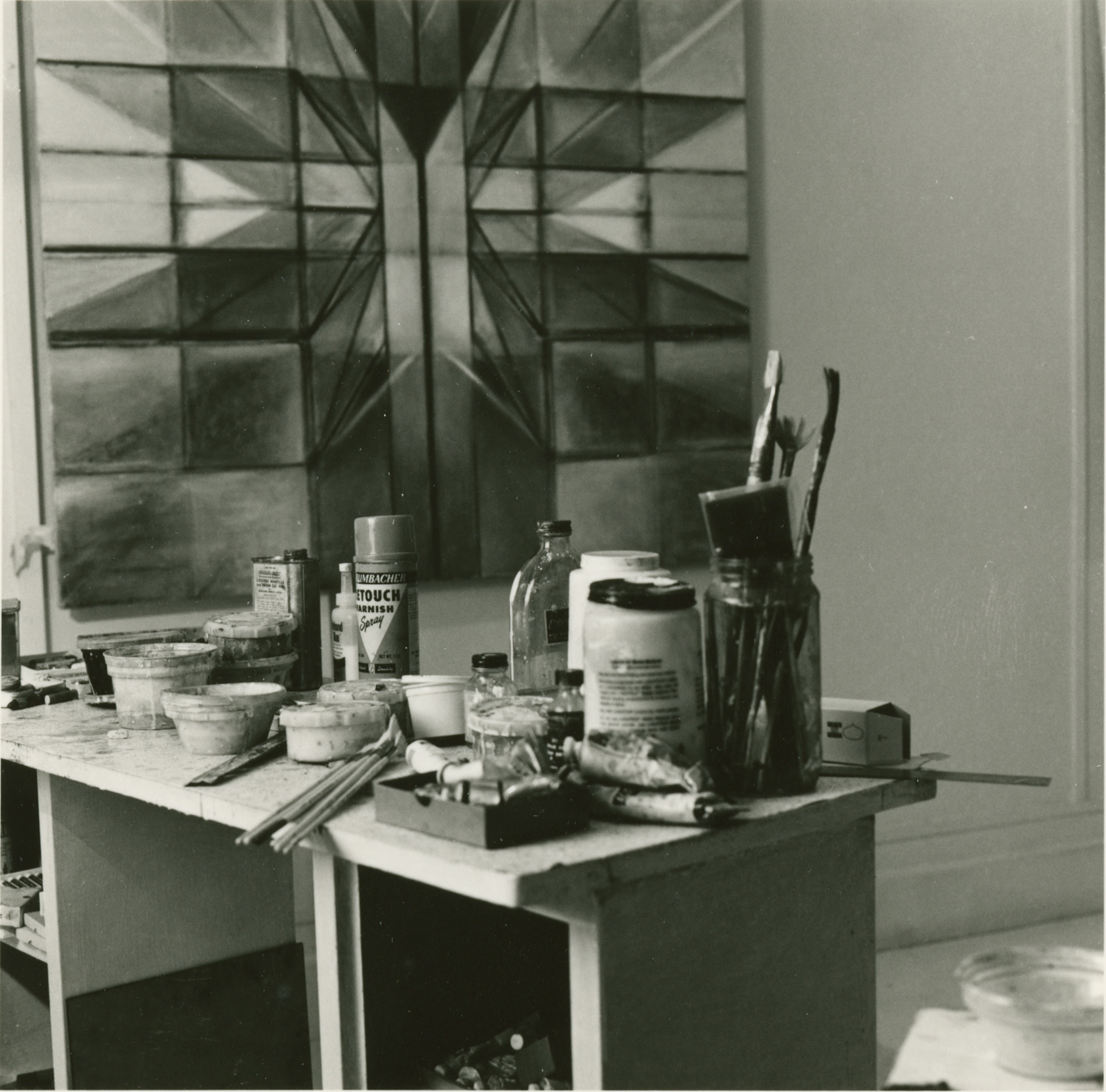 Hedda Sterne's studio, 1983 | photograph by Denise Browne Hare