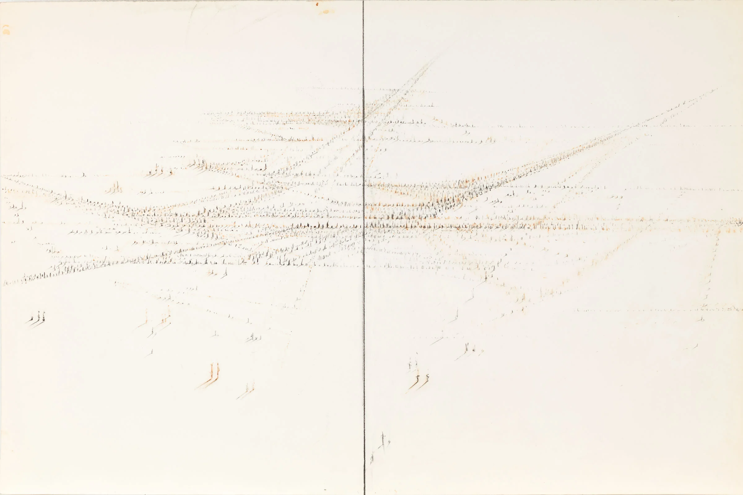Hedda Sterne,  Study for Signs , c. 1978-1980, Graphite, ink on paper, 14 1/2 in. x 21 7/8 in.