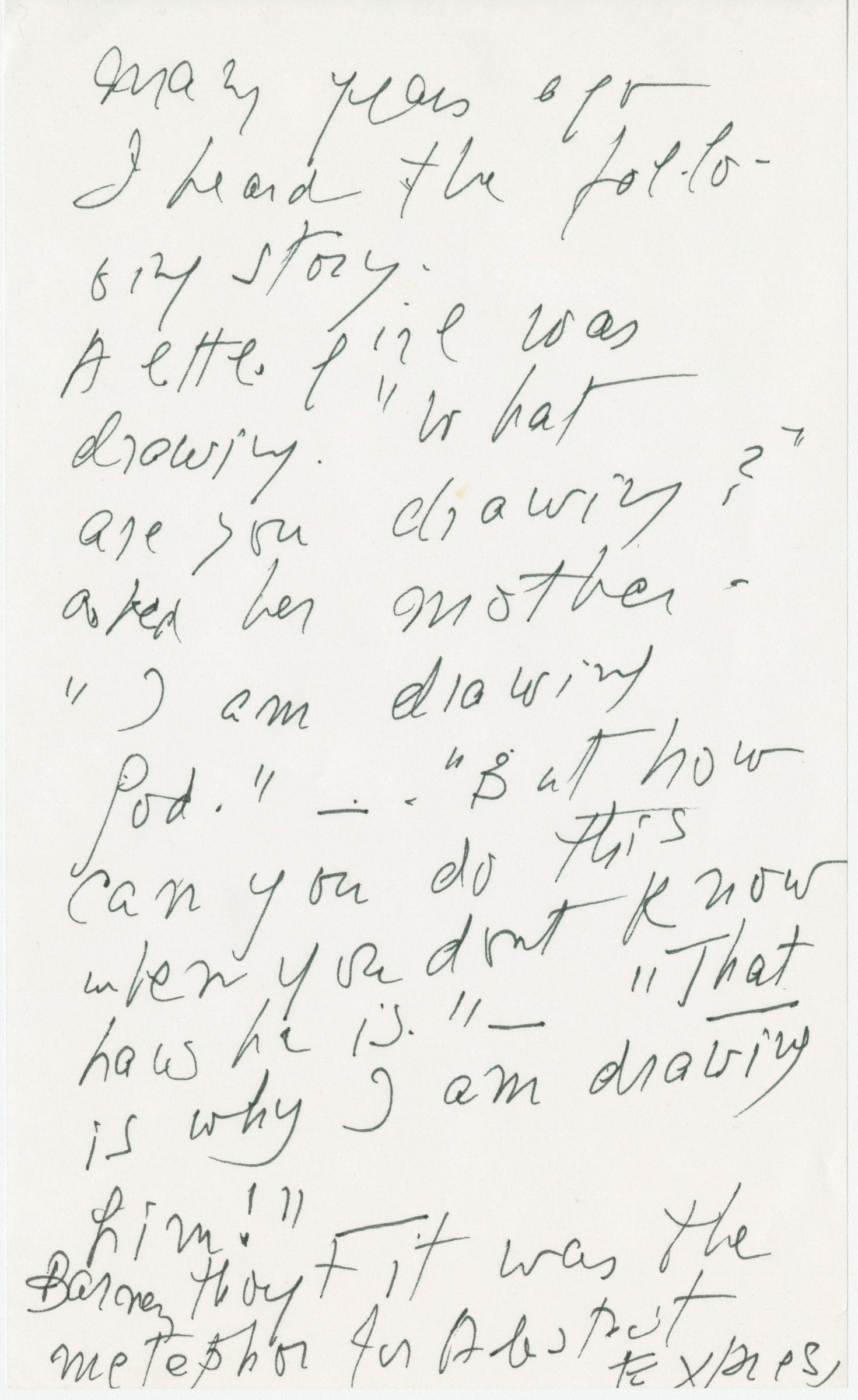 - Hedda Sterne, undated note from the Archives of The Hedda Sterne Foundation, New York