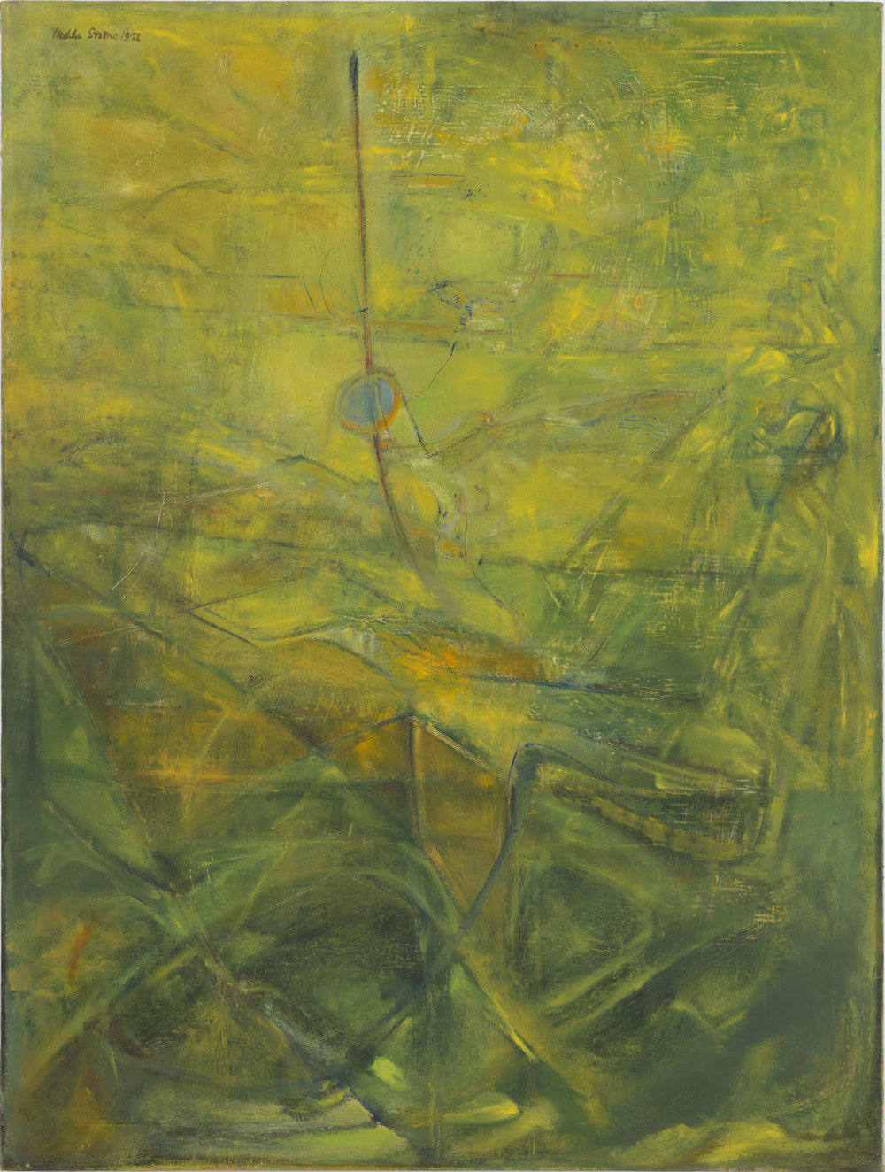 Hedda Sterne, Green Landscape No. 2 , 1952, Oil on canvas, 40 in. x 30 in.