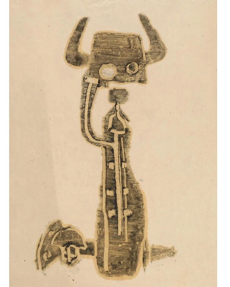 Hedda Sterne, Untitled , 1949, monoprint; Collection of the Krannert Art Museum and Kinkead Pavilion, University of Illinois; gift of the artist, 2002-3-9.