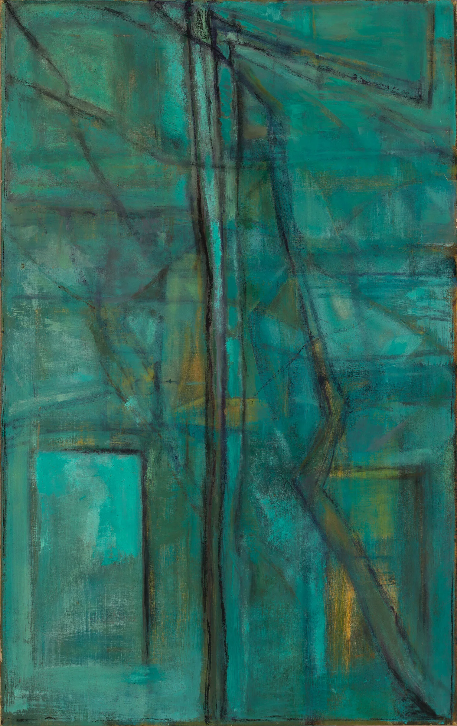  Hedda Sterne,  N.Y. #6 , c. 1952, Oil on canvas, 50 1/2 in. x 31 1/2 in. 
