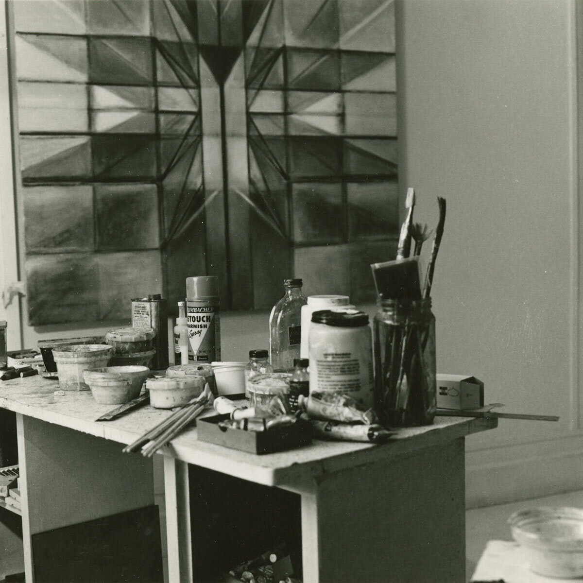  Hedda Sterne's studio, 1983 | photograph by Denise Browne Hare 