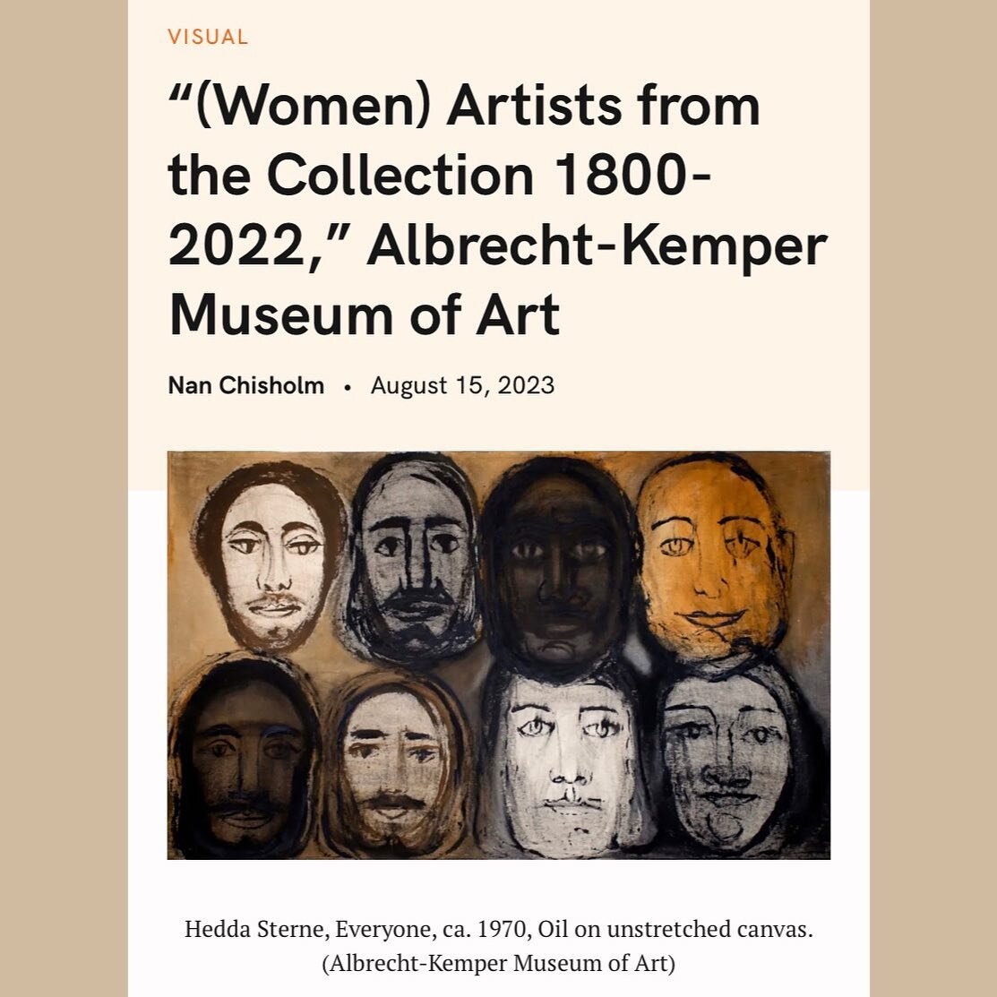 Hedda Sterne&rsquo;s work &ldquo;Everyone,&rdquo; ca. 1970, Oil on unstretched canvas, is featured in &ldquo;(Women) Artists from the Collection, 1800-2022&rdquo; at the Albrecht-Kemper Museum of Art ( @albrechtkemper ) through Sept. 17. Thank you @n