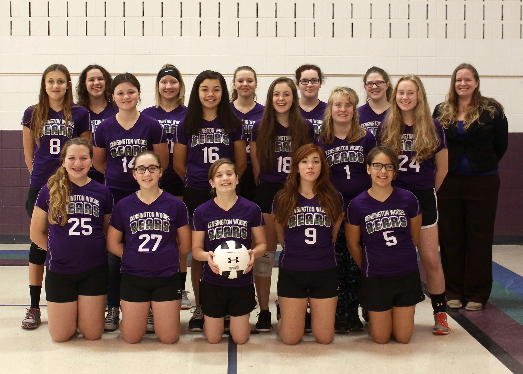 Kensington Woods Schools Girls Volleyball, 2016