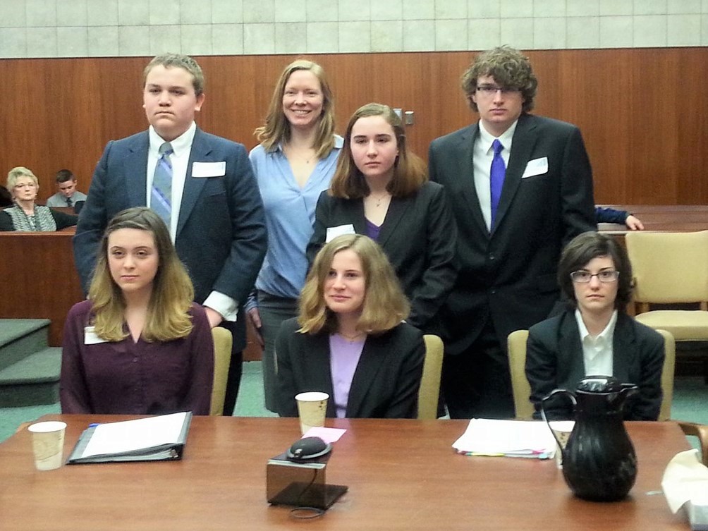 students at mock trial