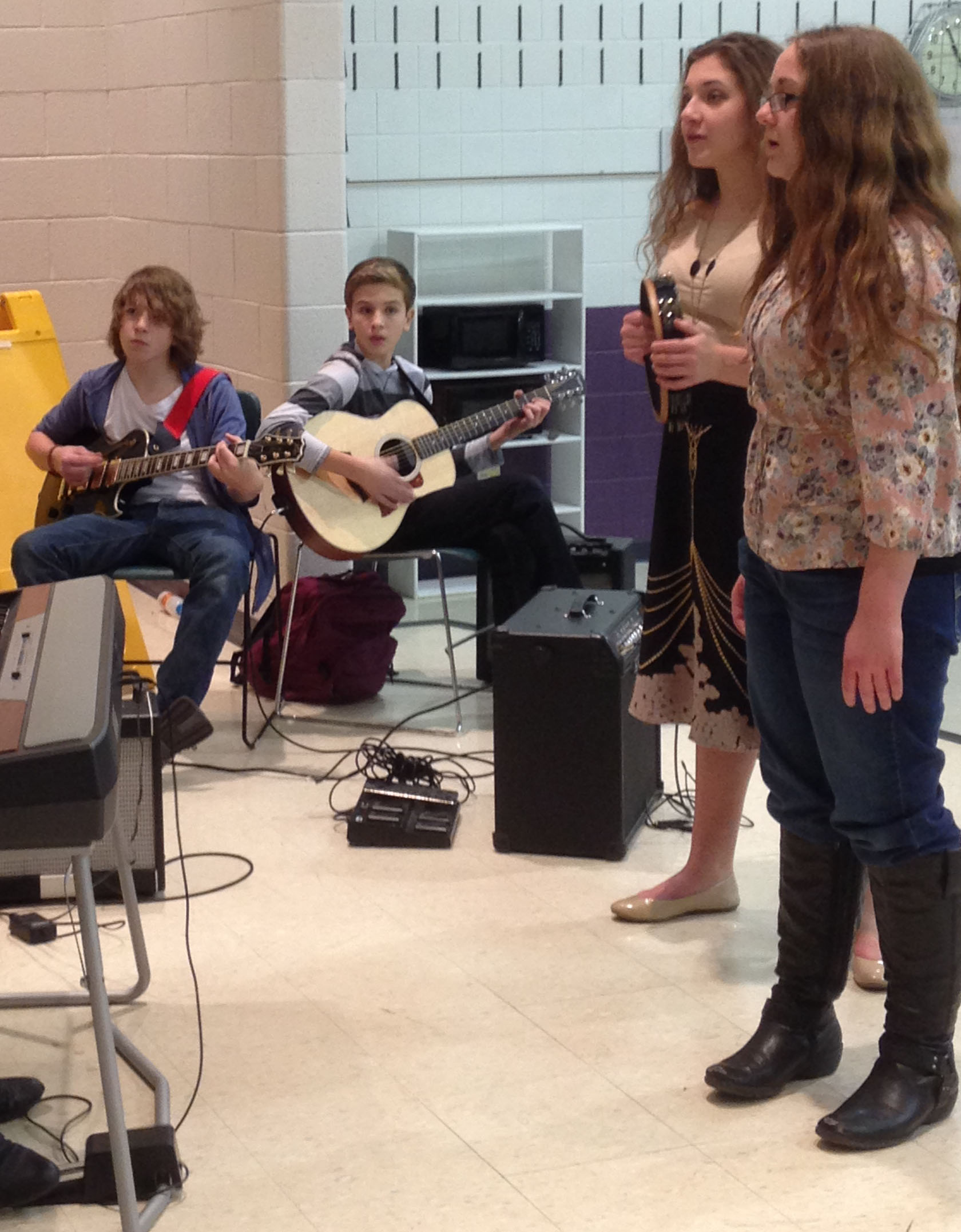 group of students playing instruments