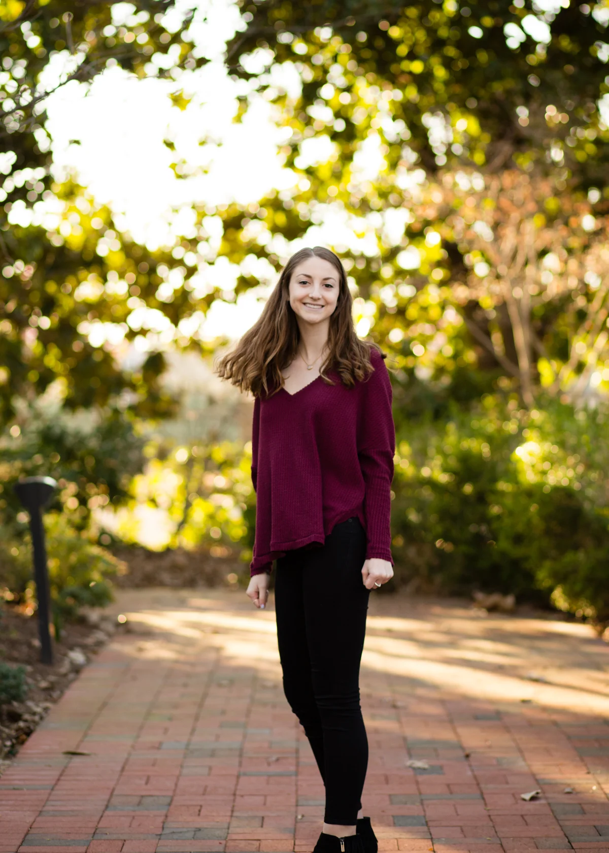 high school senior turning around