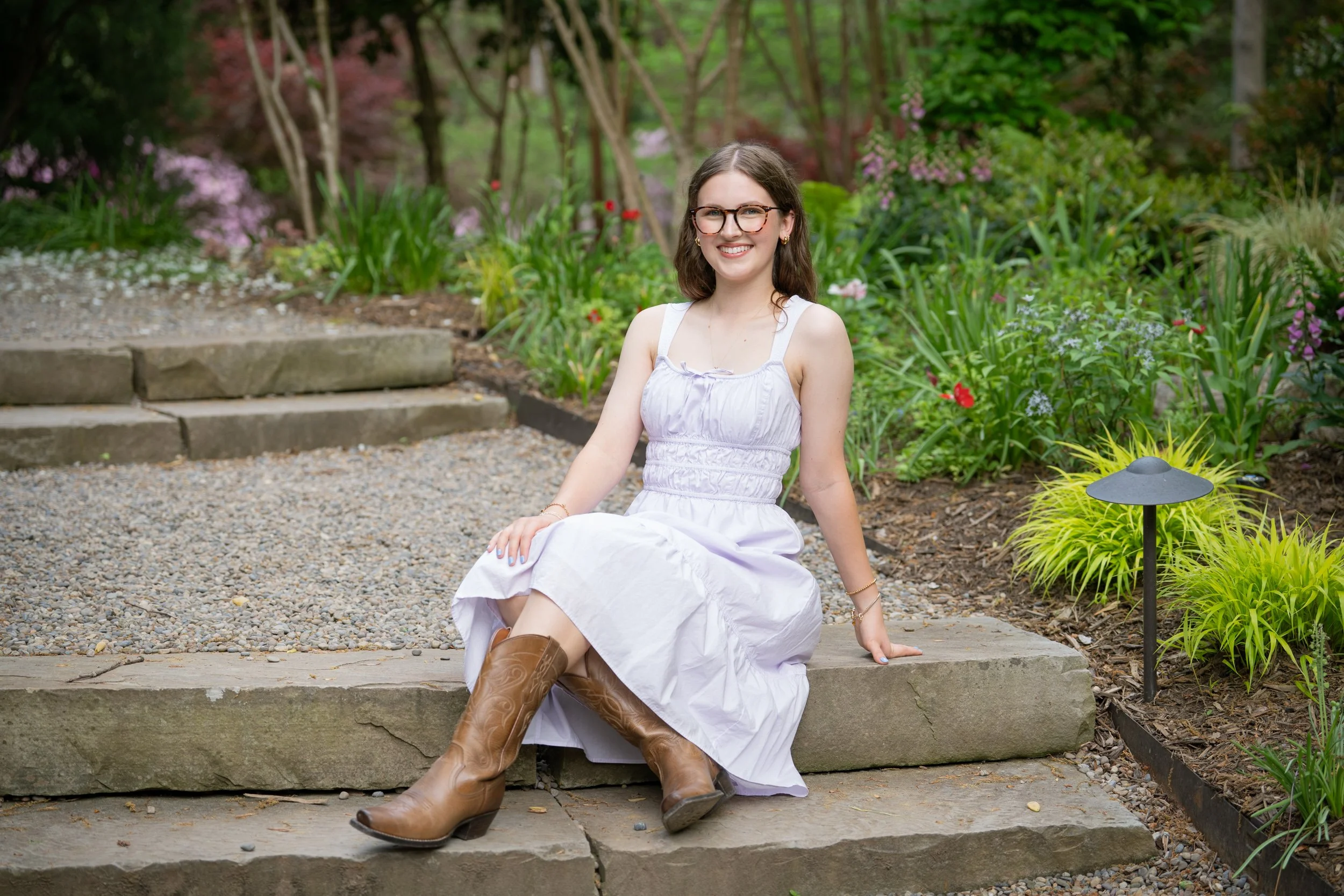  Amy Boswell photographed this South Meck High School senior portraits at the Serenity Gardens in Charlotte, NC  