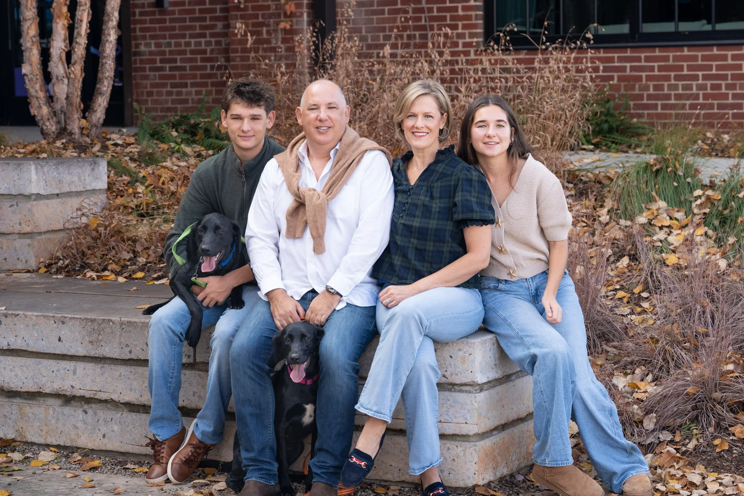 Camp North End is a great spot for fall family photos!  All the cool colors and textures add great depth to family photos.