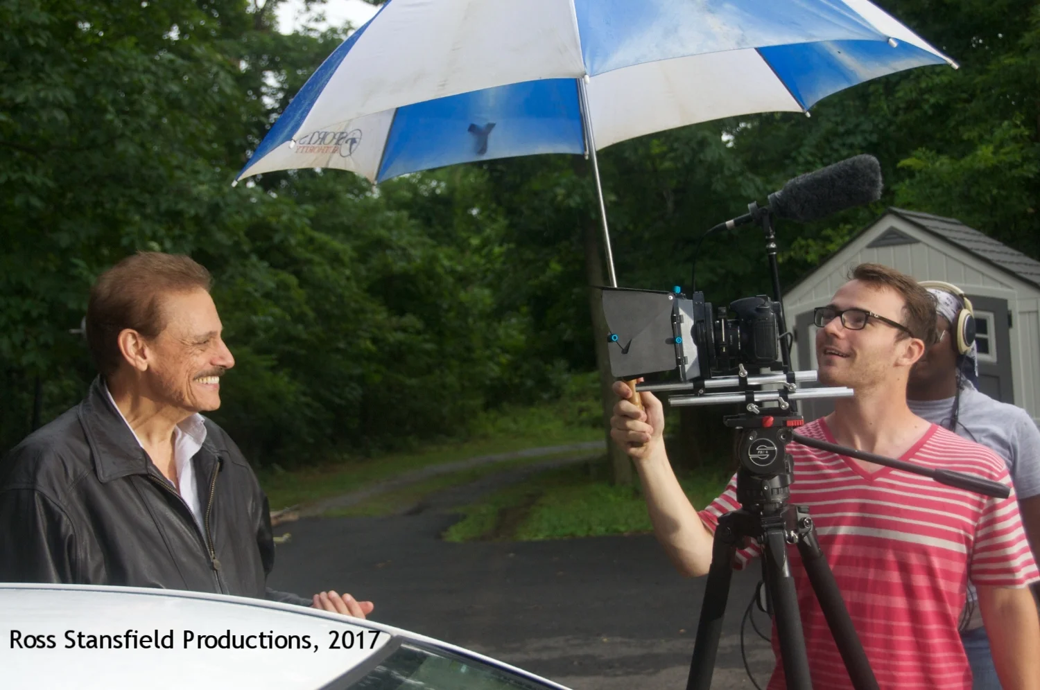 Sean Sonnenburg and our star Pete Papageorge on last day for "Hard Fix"