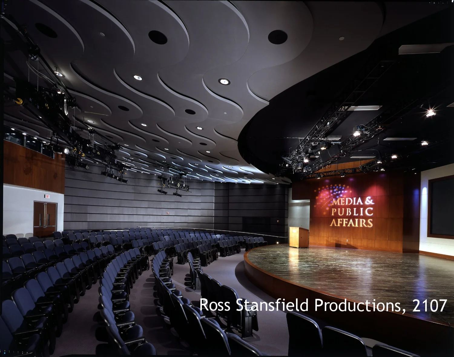 GW Auditorium shot with Linhof 4 by 5 for Barbizon Capital
