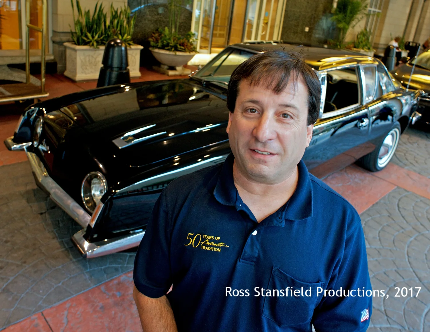 Lewis Schucart and his restored 1963 Avanti in St Louis, Mo.