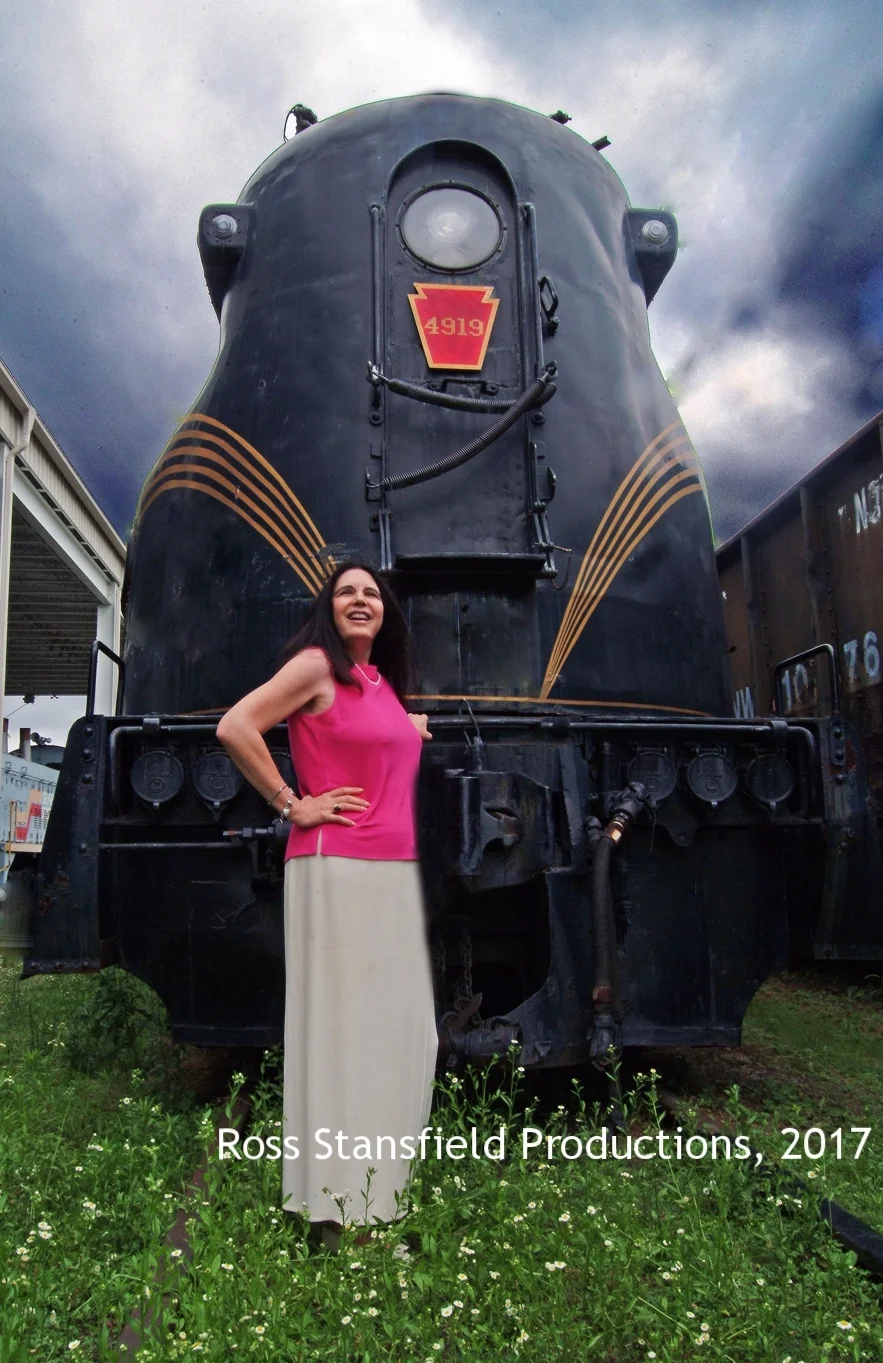 Laurence Loewy with the PRR GG1 in Roanoke Va.