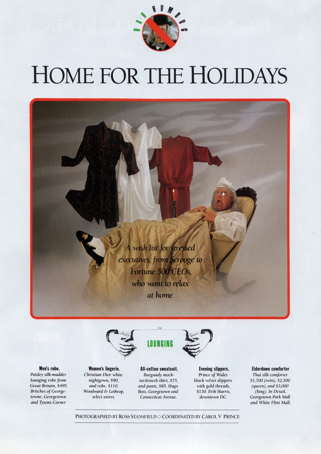 Christmas Insert Regardie's Magazine
