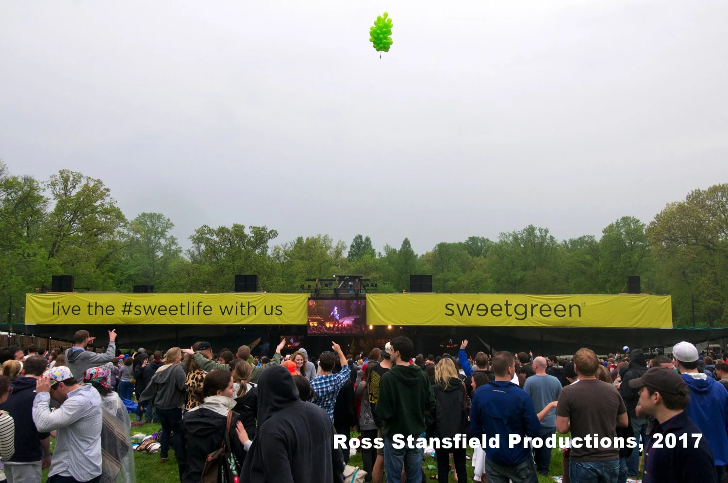 Balloon Camera over crowd