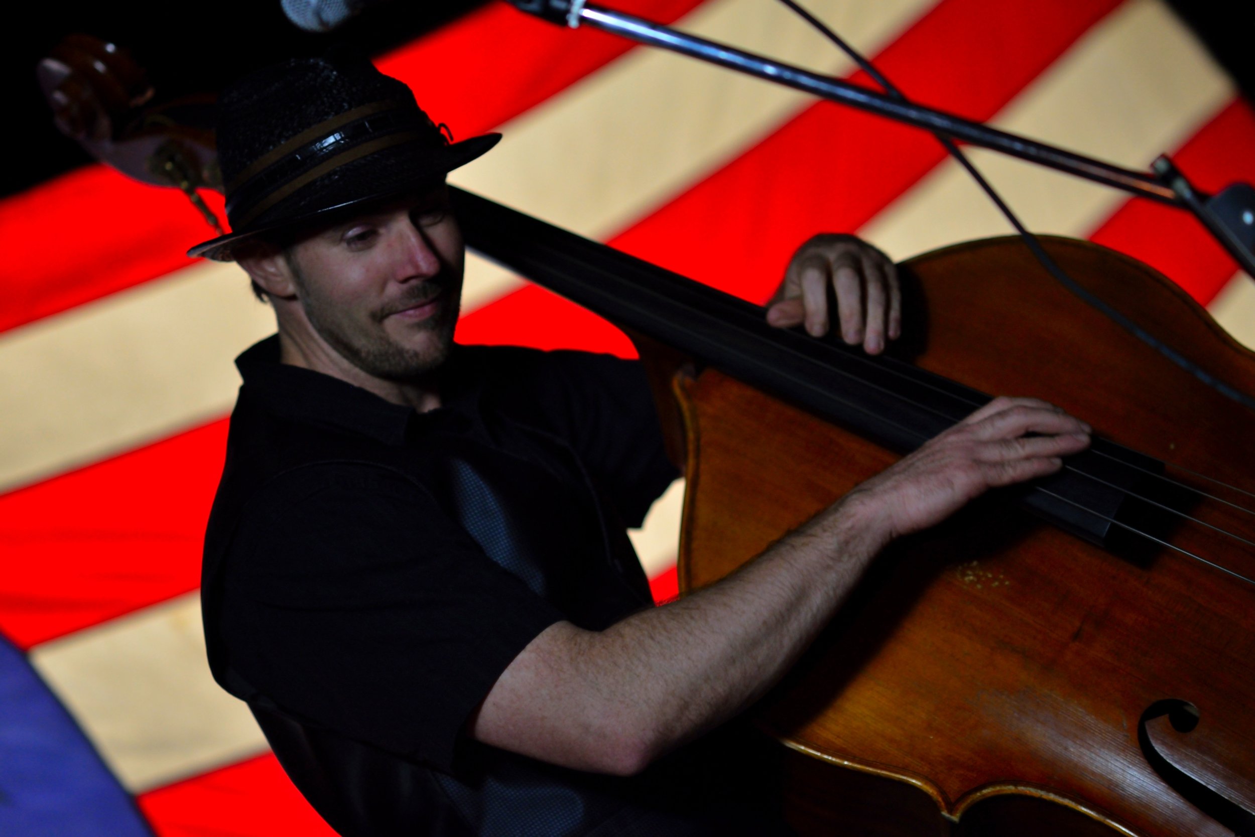 Bass player smile Hogroast 2014.jpg